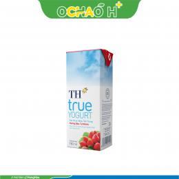 Sữa chua uống tiệt trùng Hương Dâu TH true YOGURT Hộp 180ml