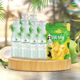 Combo 6 chai Nước dừa COMOON & 1 bịch mít sấy