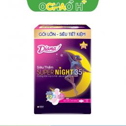 Băng vệ sinh Diana Super Night siêu thấm, gói 12 miếng, 35cm