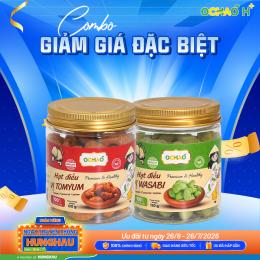 Combo 01 Hạt điều vị Tomyum 120gr và 01 Hạt điều vị wasabi 120gr  giá 110.000