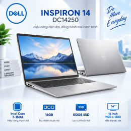 Máy tính xách tay Dell 14 DC14250, Core 7-150U, 16GB, 512GB SSD