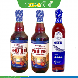 MUA 2 NƯỚC MẮM PHÚ NHĨ  35N 500ML TT TẶNG 1 NƯỚC MẮM UNCLE BA 25 N - 510 ML 