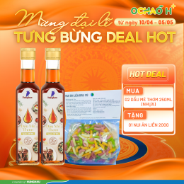 02 chai dầu mè thơm 250 ml (nhựa) TẶNG THÊM 01 Nui ăn liền 200g