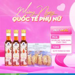 Mua 03 chai dầu mè thơm 250 ml (Thủy tinh) tặng 02 mì trứng gà 100g