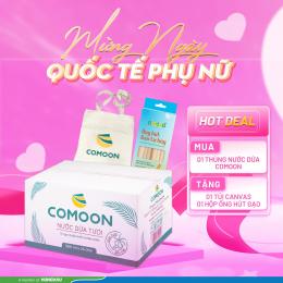 Mua 24 chai Nước dừa 500ml tặng 1 Hộp OHG 20 ống + túi canvas Comoon