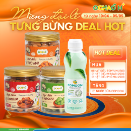 3 Hạt điều 250g TẶNG THÊM 01 Nước dừa Comoon 500ml