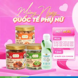 Mua 3 Hạt điều 250g  tặng 01 Nước dừa Comoon 500ml