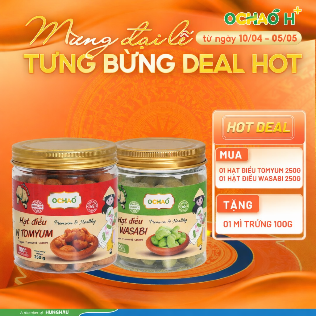 2 Hạt điều 250g TẶNG THÊM 01 Mì trứng gà 100g