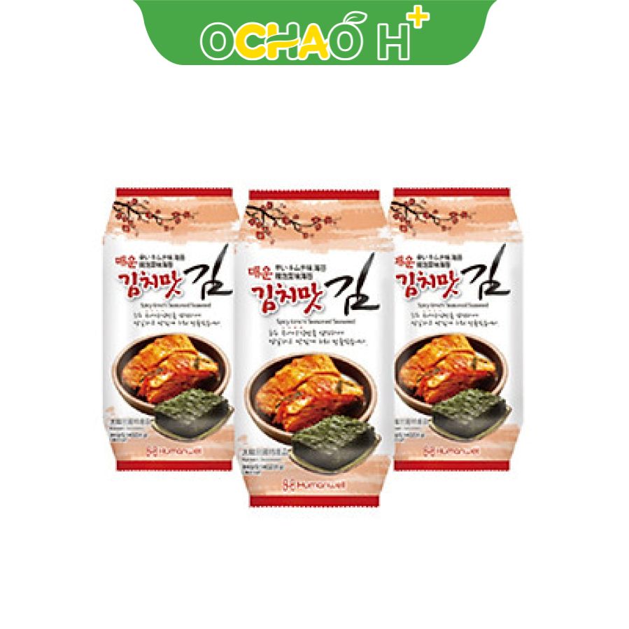 Rong biển ăn liền vị kim chi 4g x 3 gói