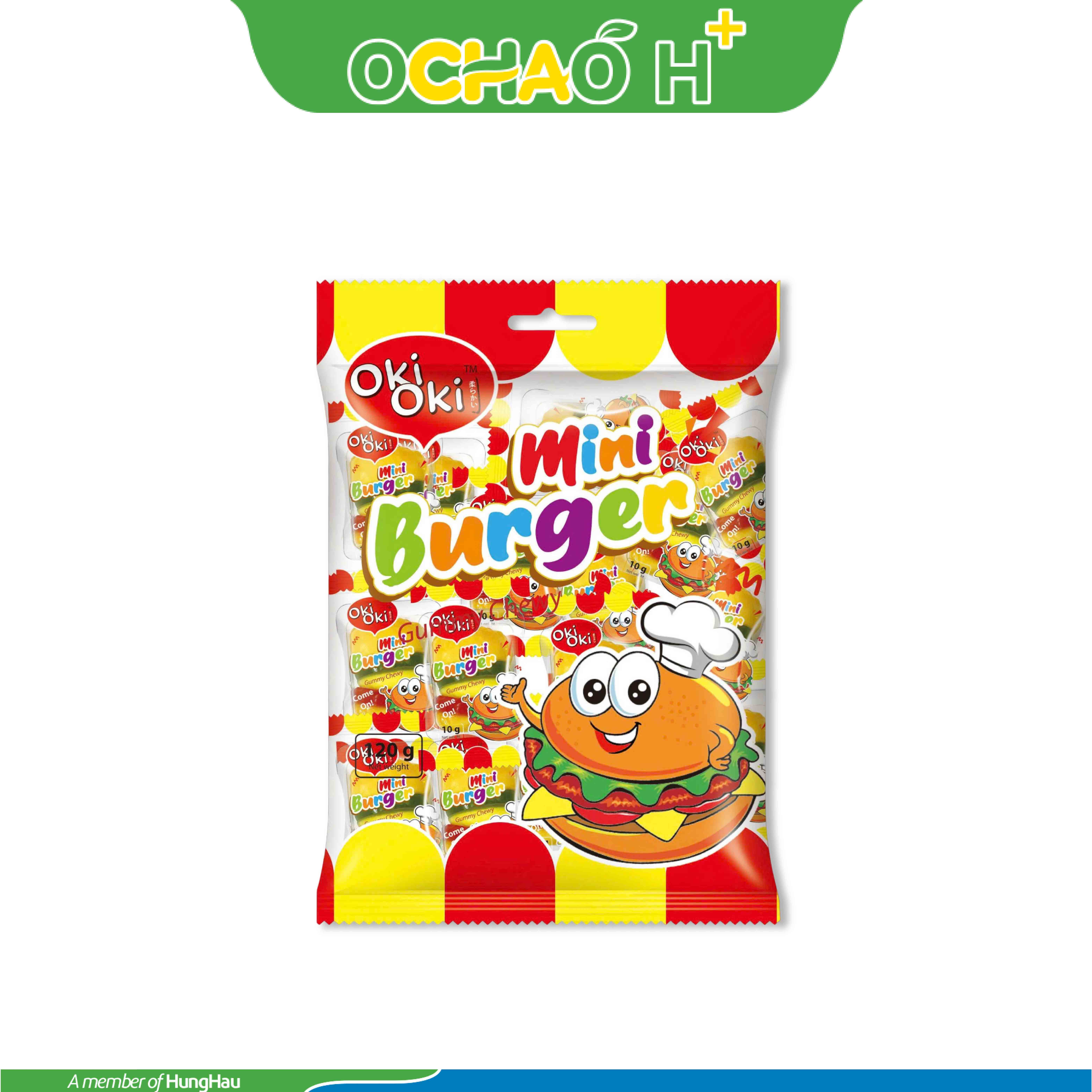 Kẹo dẻo mini burger Oki Oki 120g