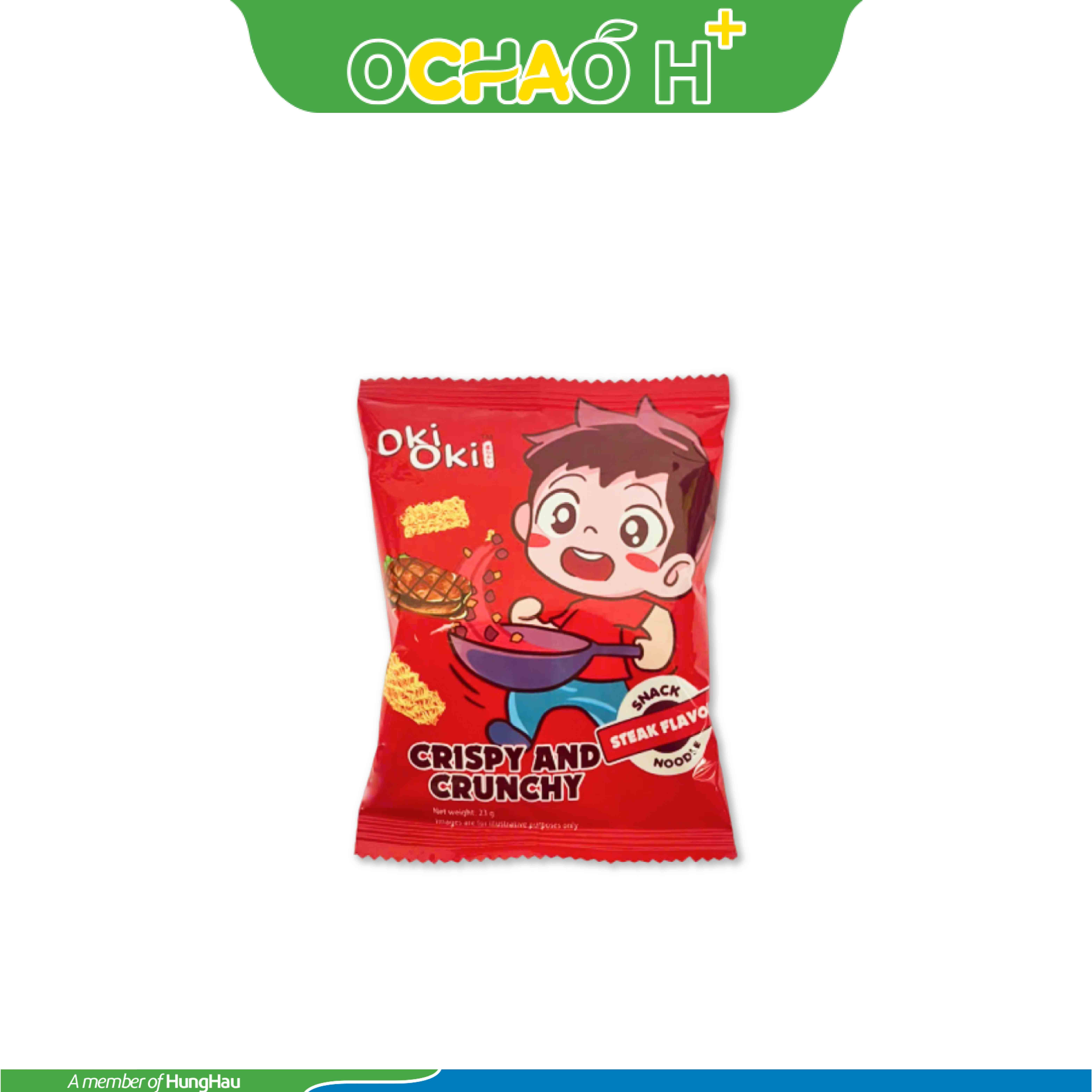 Snack mì giòn Oki Oki hương bò bít tết 506g