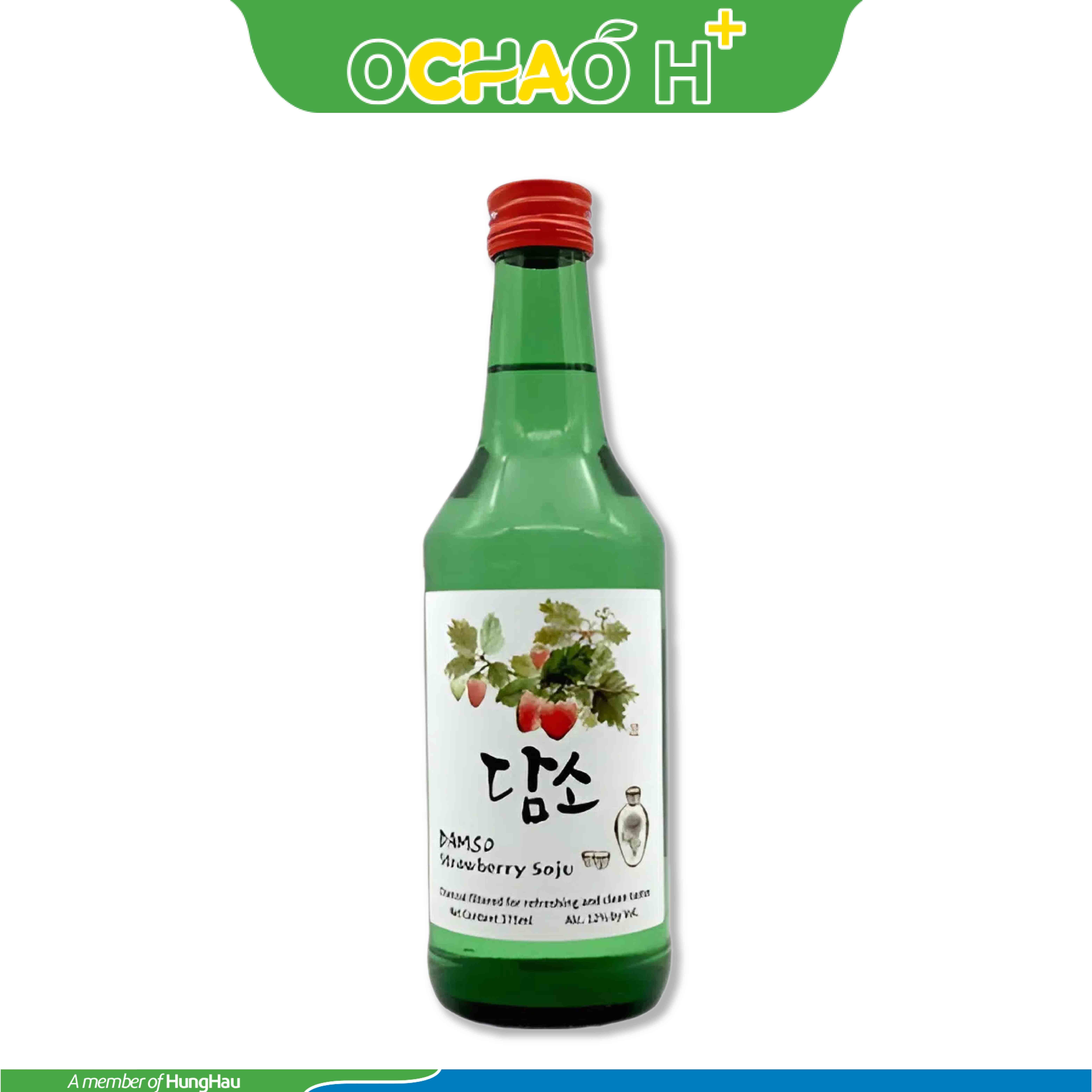 Rượu Soju Hàn Quốc Damso Vị Dâu 360 ml