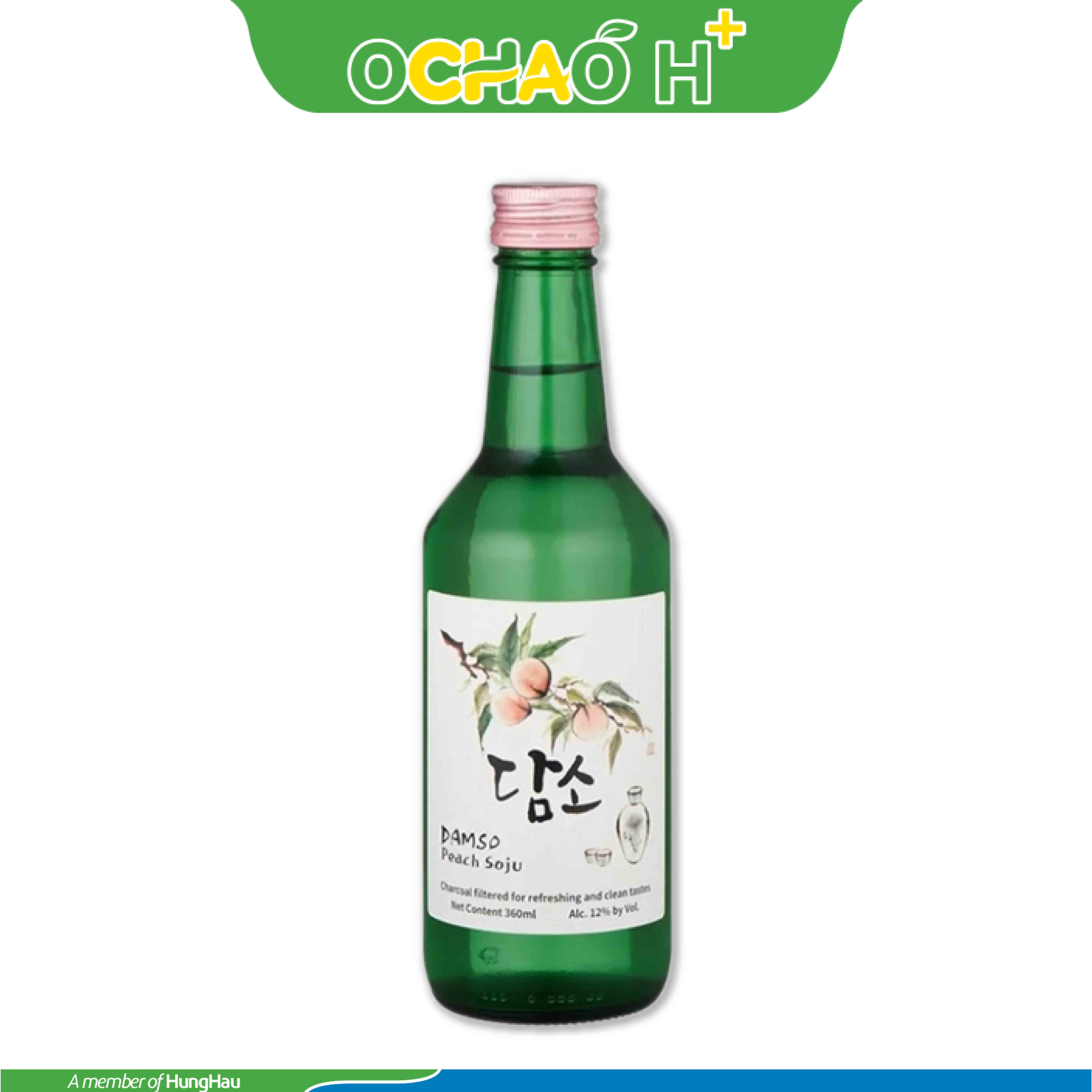 Rượu Soju Hàn Quốc Damso Vị Đào 360 ml