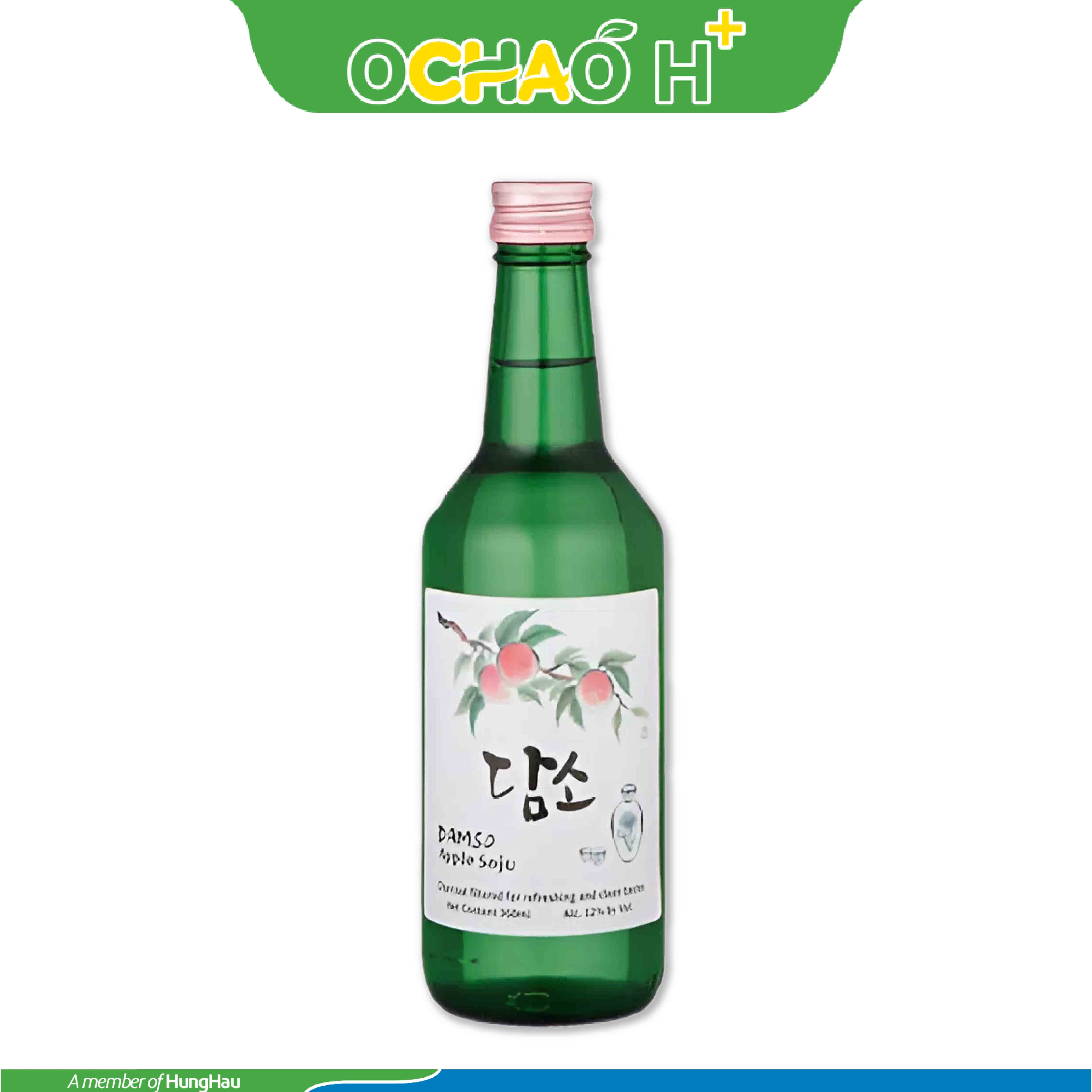 Rượu Soju Hàn Quốc Damso vị táo 360 ml
