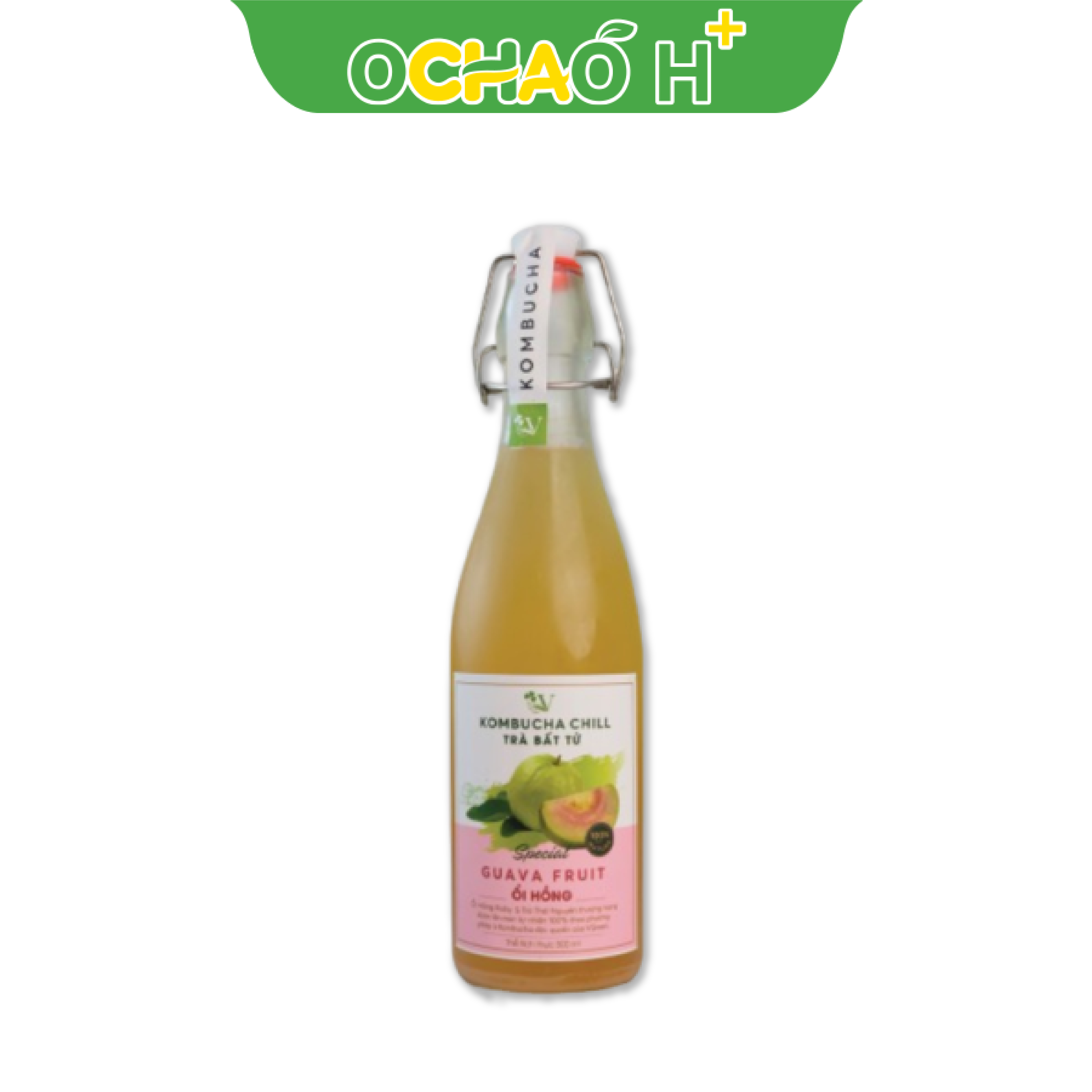Vkombucha Chill trà bất tử vị Ổi hồng 500ml 