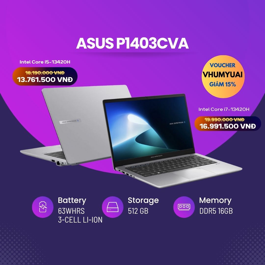 Laptop Asus ExpertBook i5 13gen P1403CVA-i716-63WS