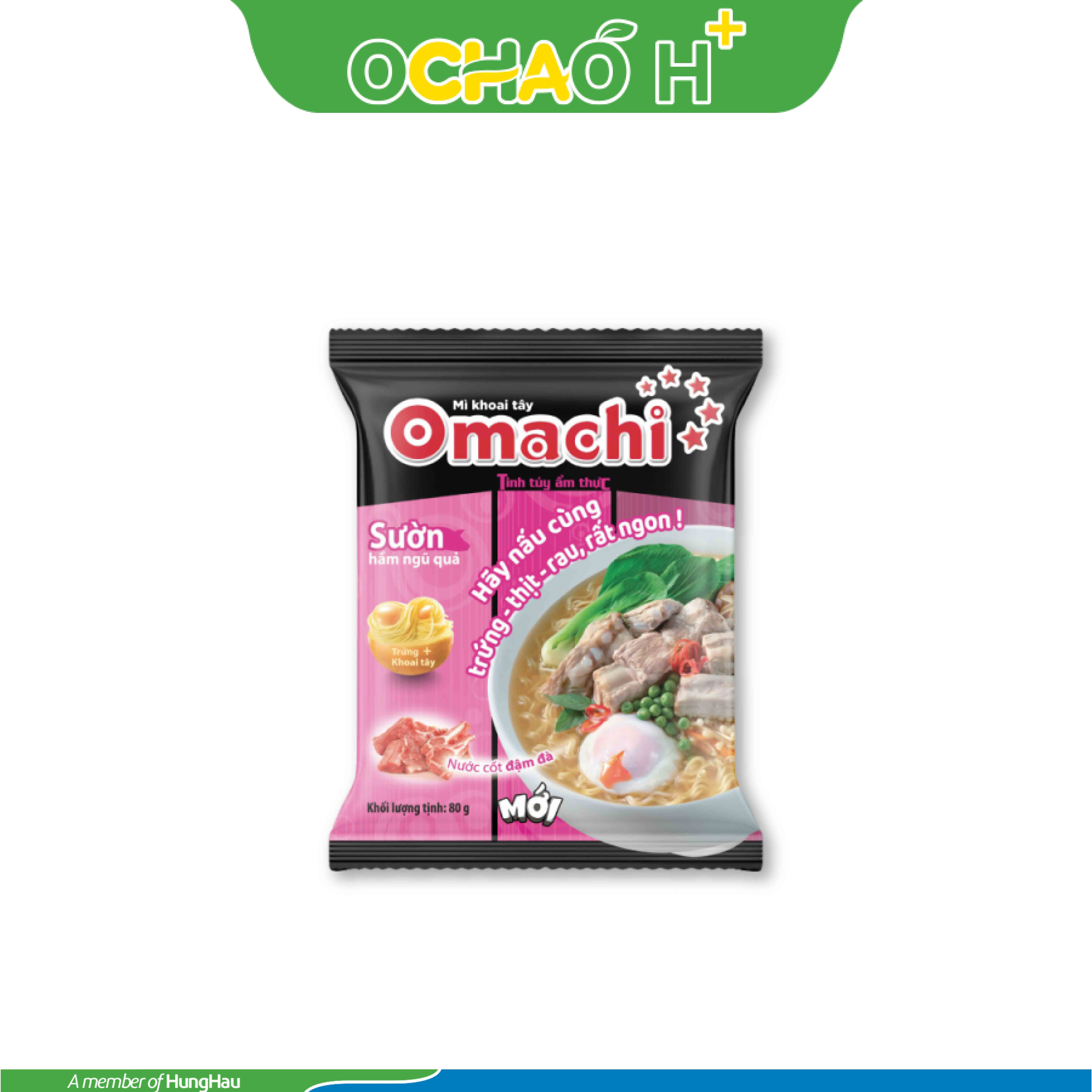 Mì dinh dưỡng khoai tây Omachi Sườn hầm ngũ quả gói 80g