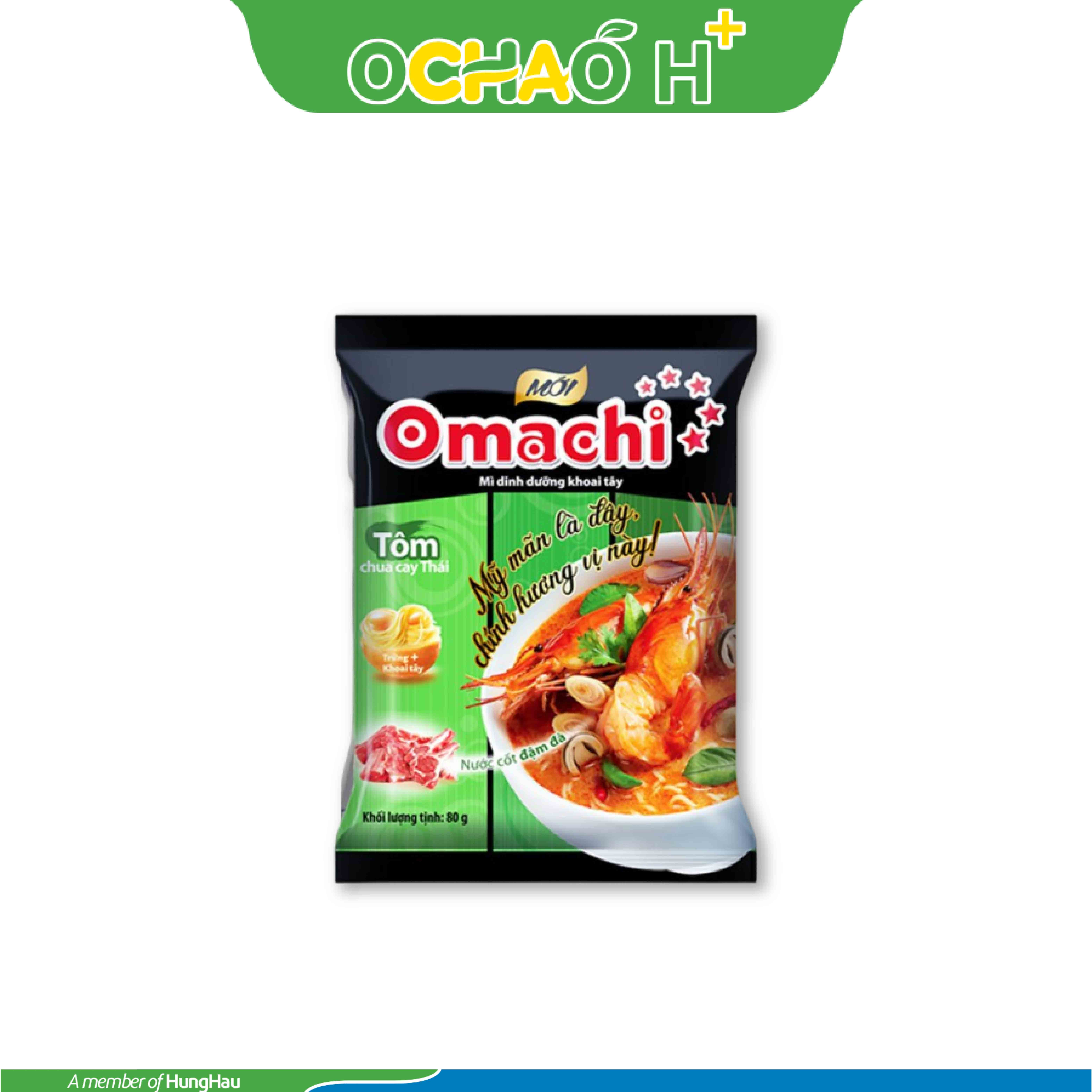 Mì dinh dưỡng khoai tây Omachi hương vị lẩu tôm càng gói 80g