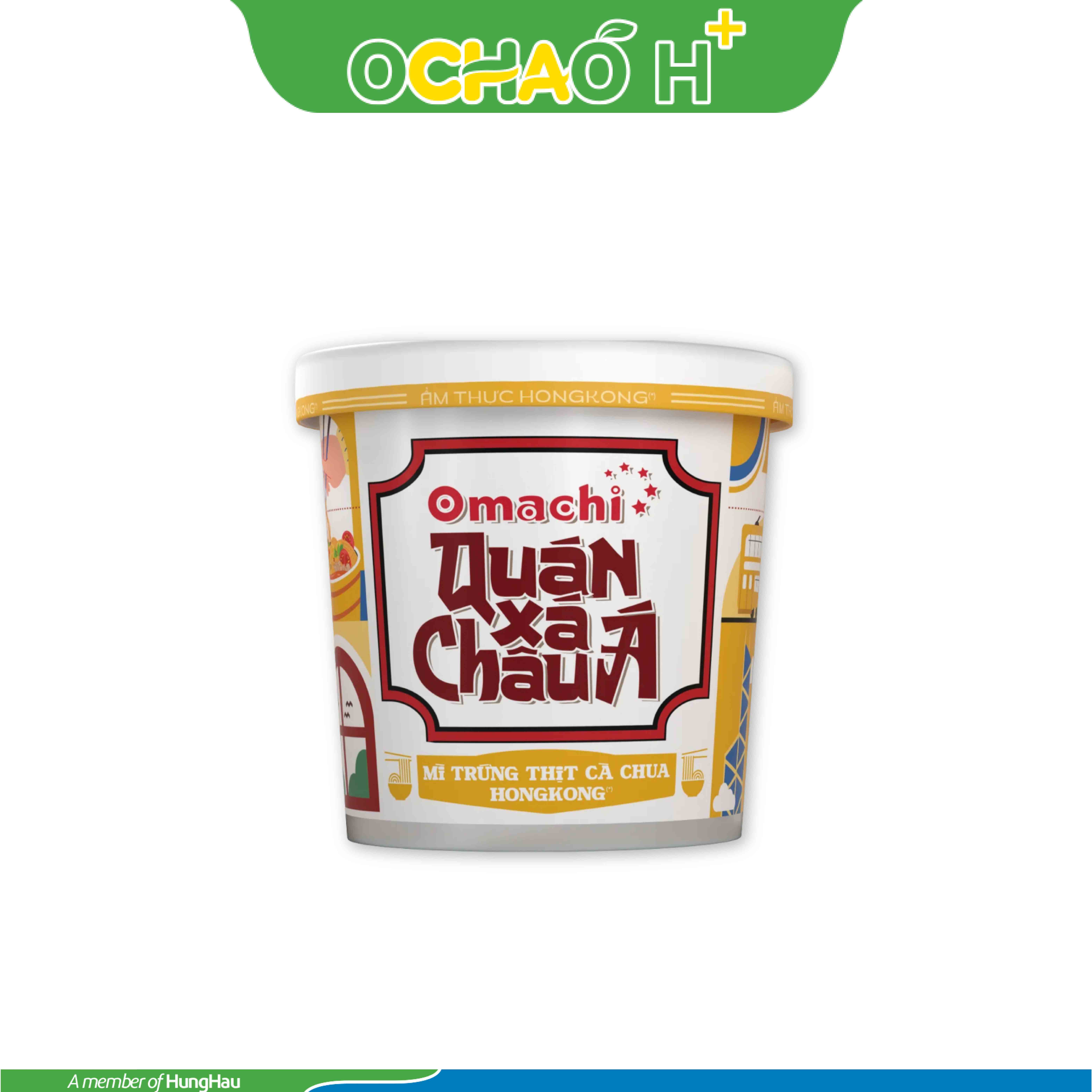 Mì Omachi quán xá Châu Á trứng cà chua Hong Kong hộp 104g