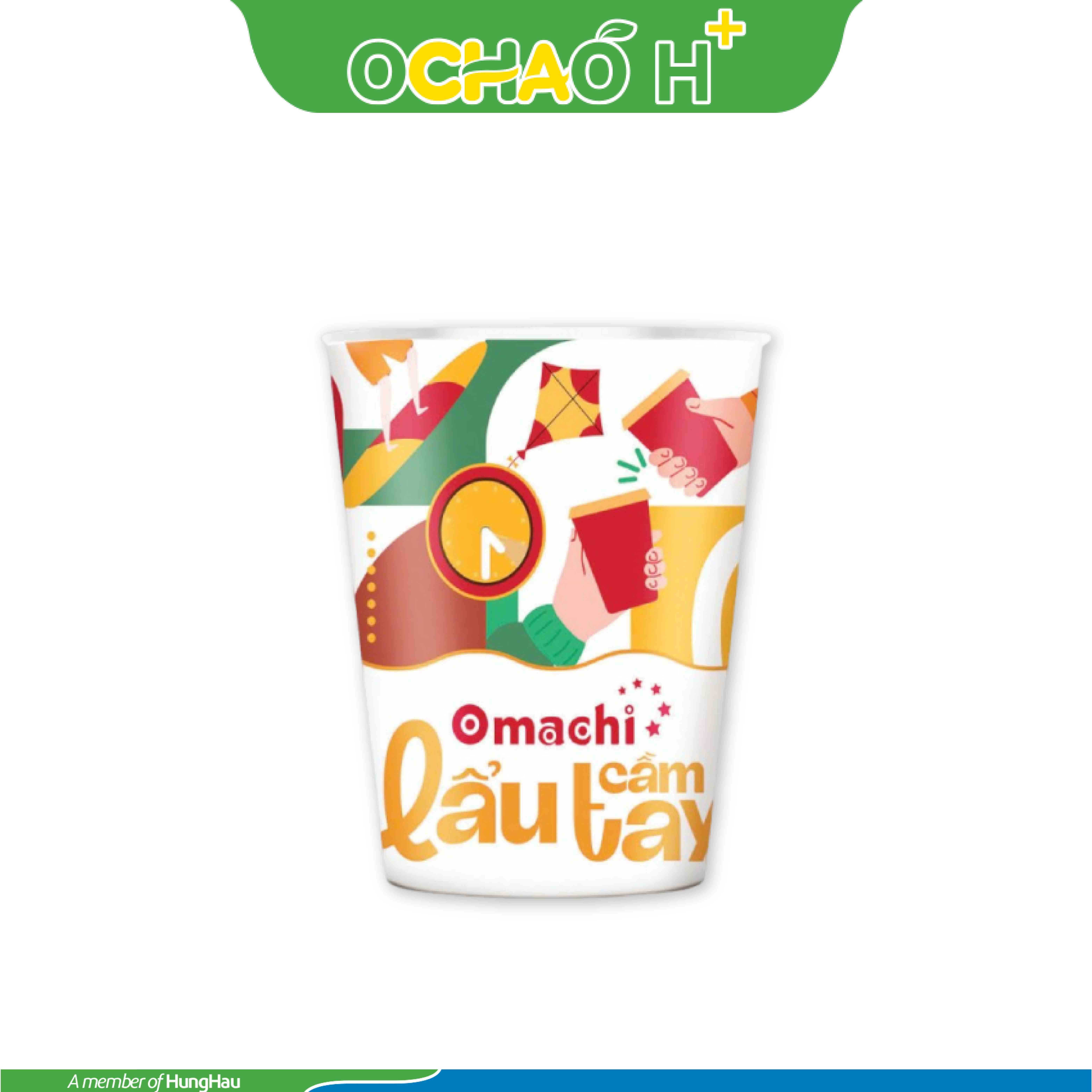 Mì Omachi trộn lẩu cầm tay hương vị lẩu tôm hùm phô mai ly 81g