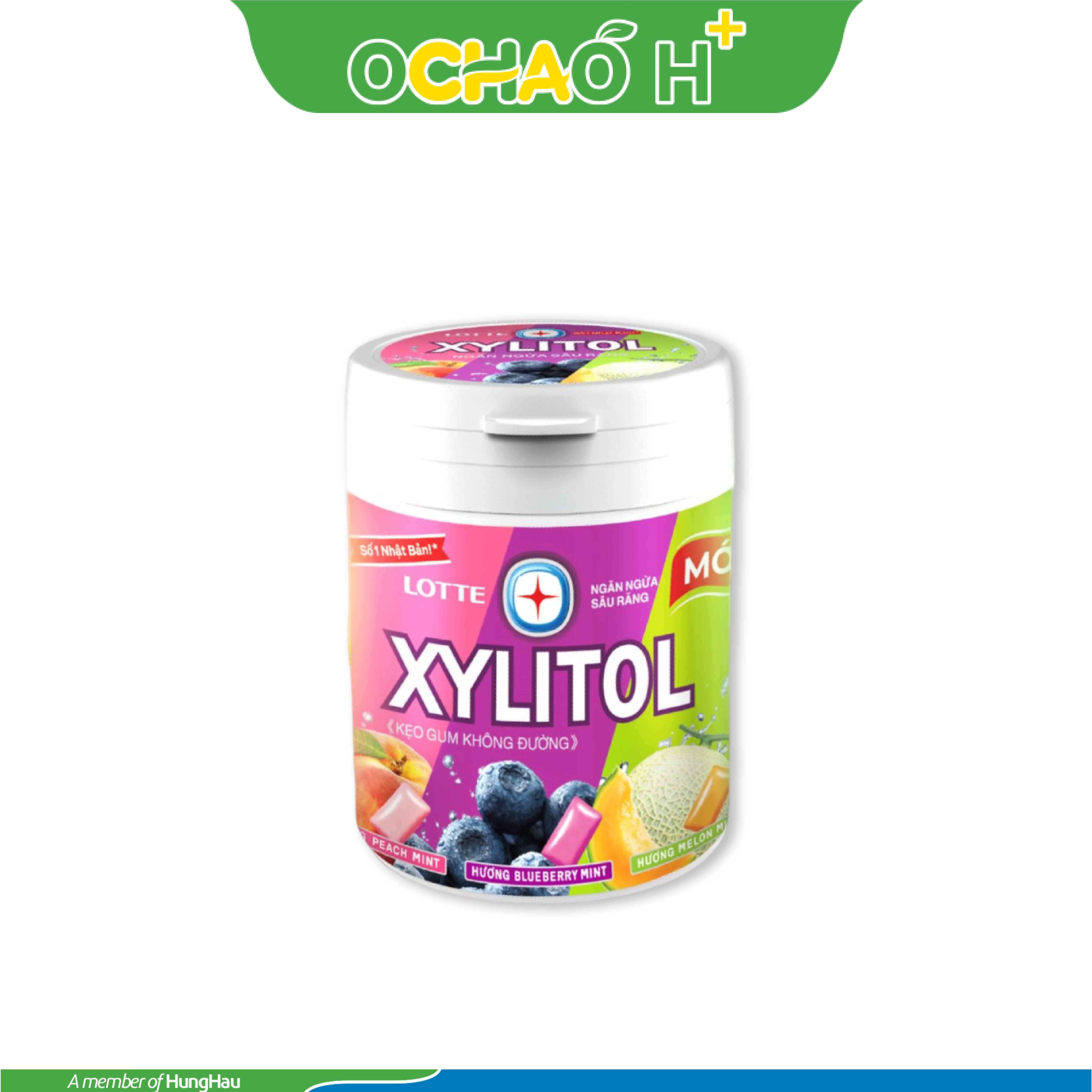Kẹo Gum Không Đường Lotte Xylitol Hương Trái Cây Hỗn Hợp 55.1g