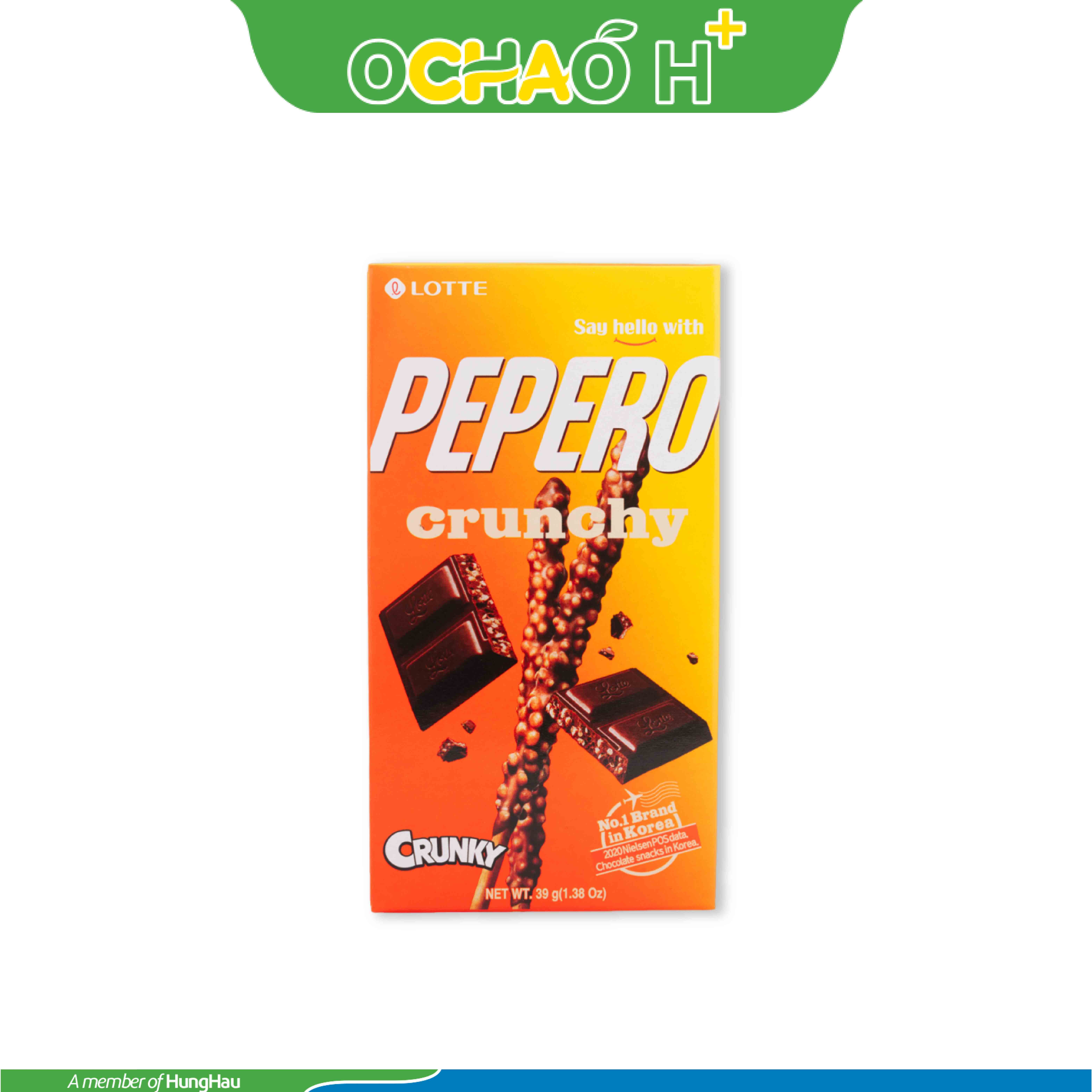 Bánh que Lotte Pepero Crunchy Hộp 39g