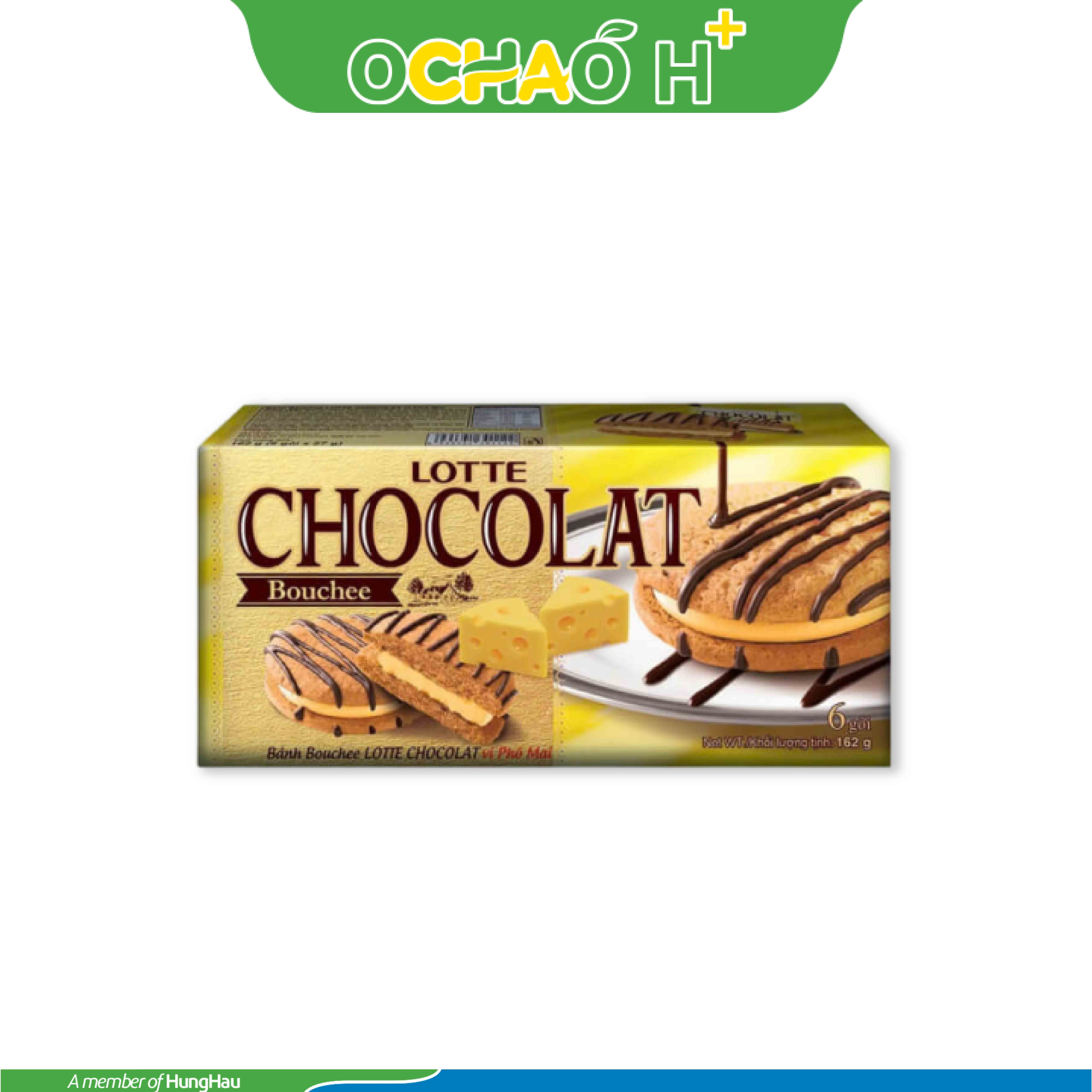 Bánh Bouchee Lotte Chocolat vị Phô Mai Hộp 162g