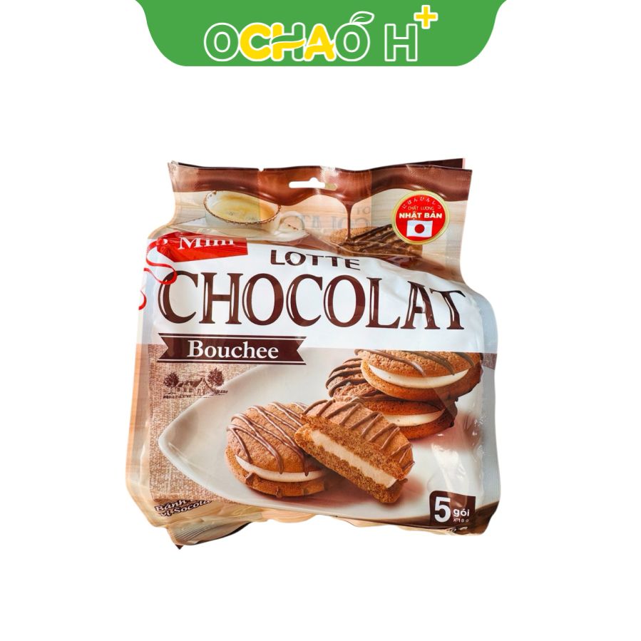 Bánh Bouchee Lotte Chocolat vị Socola Gói 90g