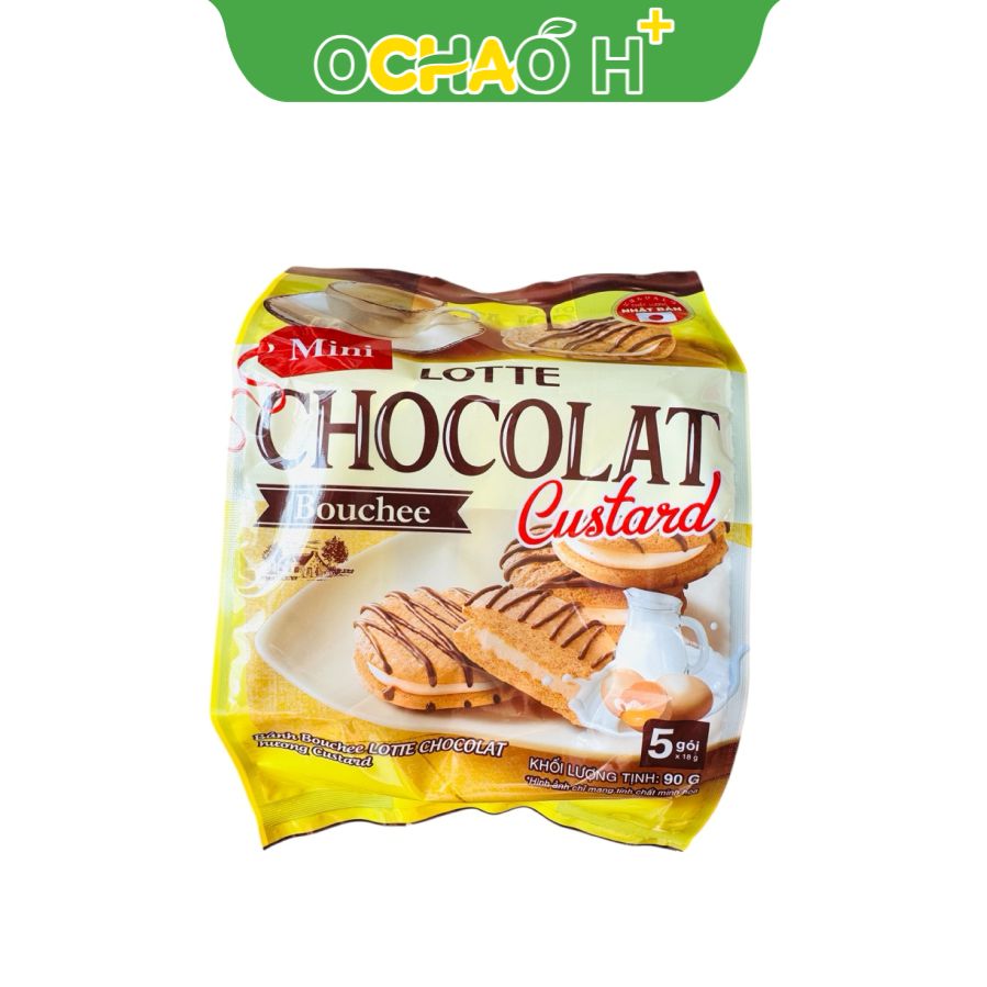 Bánh Bouchee Lotte Chocolat Hương Custard Gói 90g