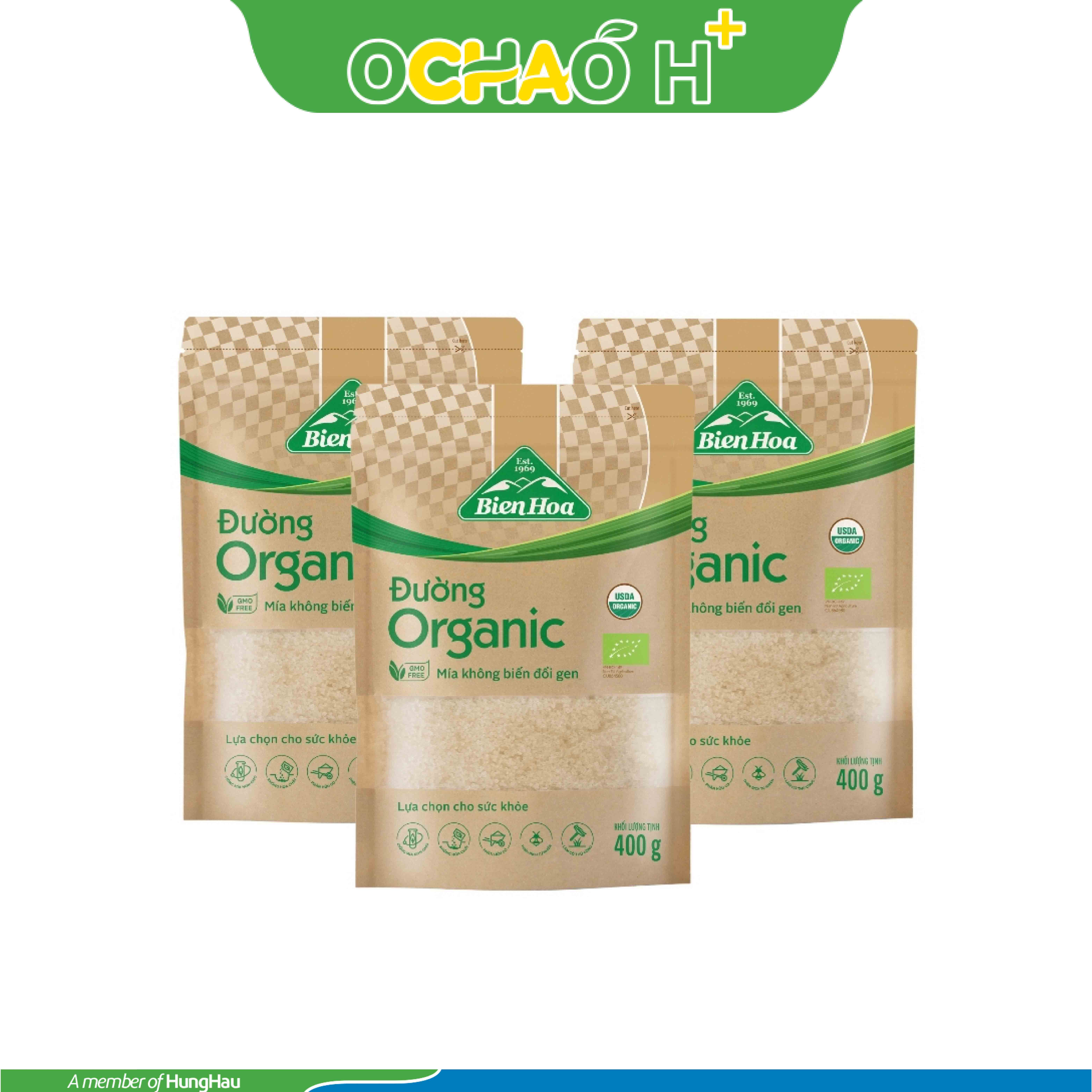 Đường Organic Biên Hòa Gói 400g