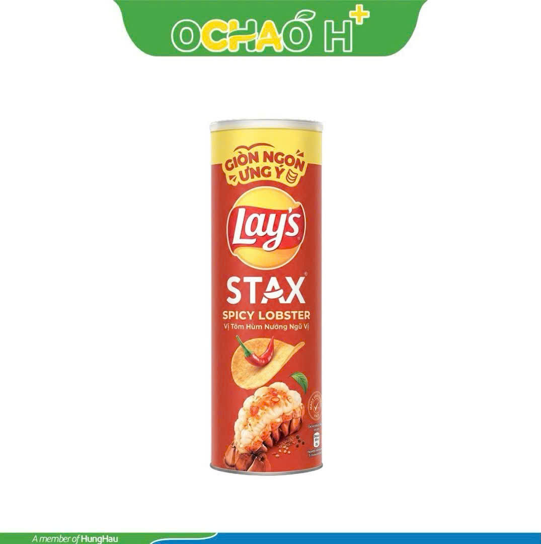 Lay's Stax Khoai Tây Miếng Vị Tôm Hùm Nướng Ngũ  Vị 90gr 