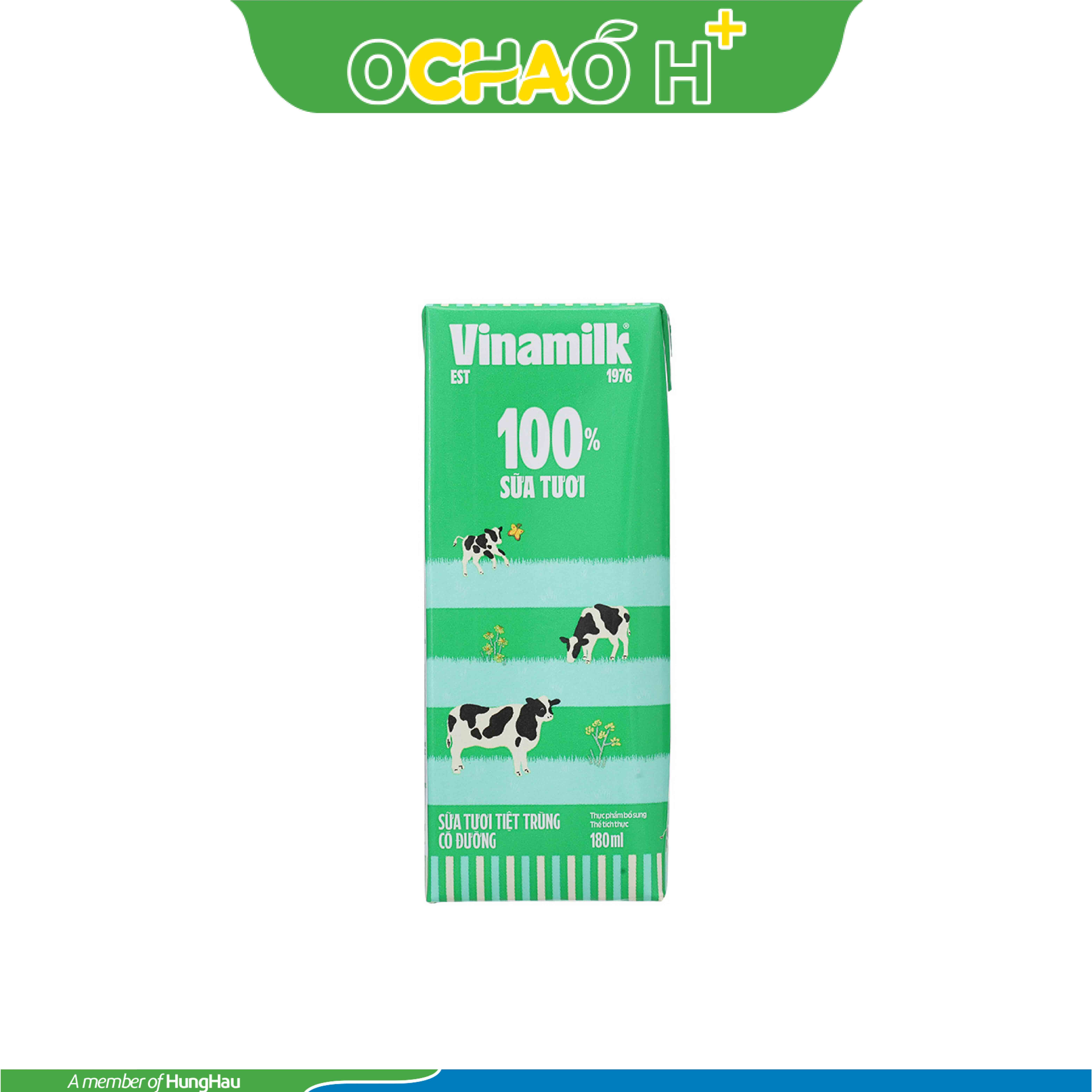Sữa tươi tiệt trùng có đường VNM Hộp 180ml.