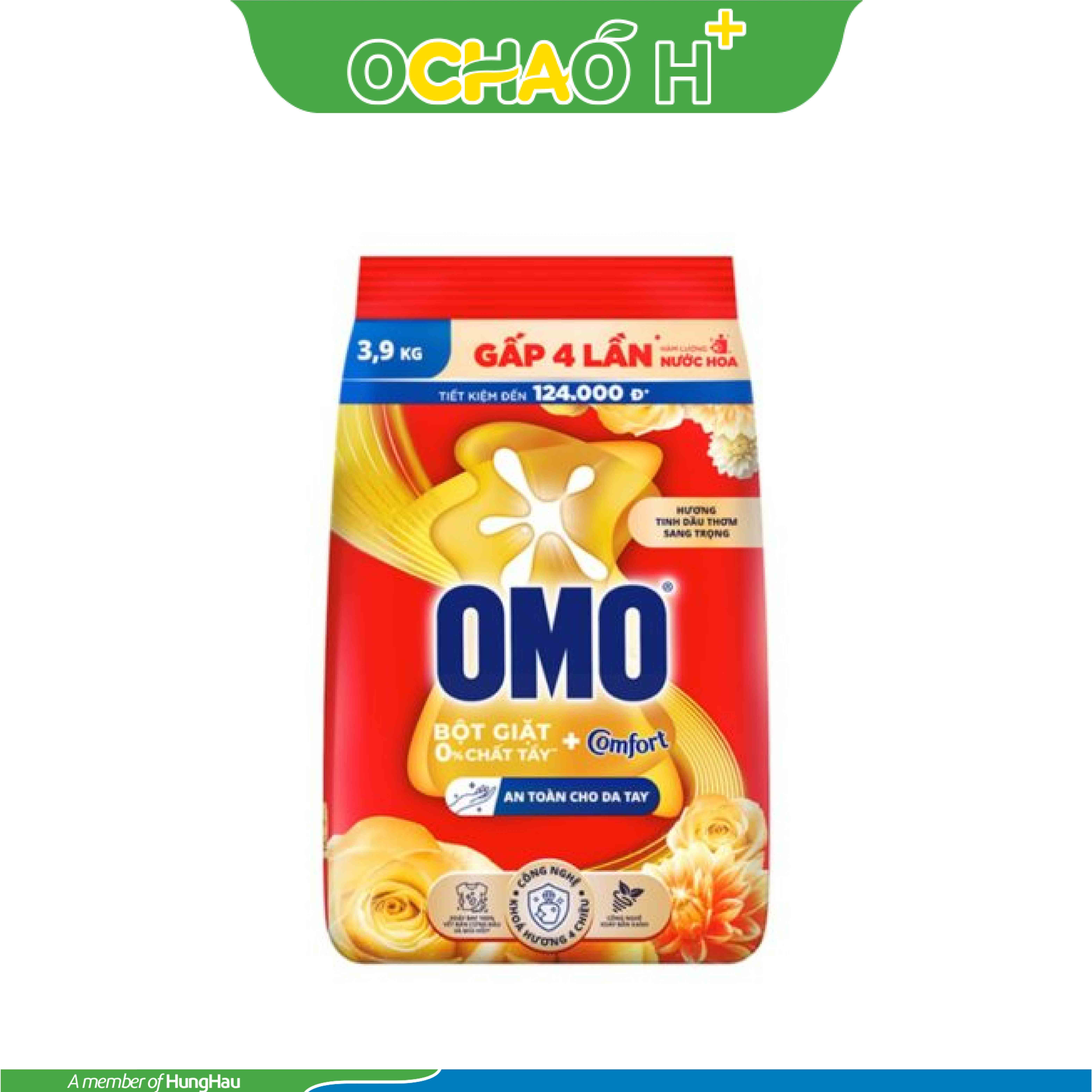 OMO Bột Giặt Comfort Tinh Dầu Thơm Sang Trọng Gói 2.6kg