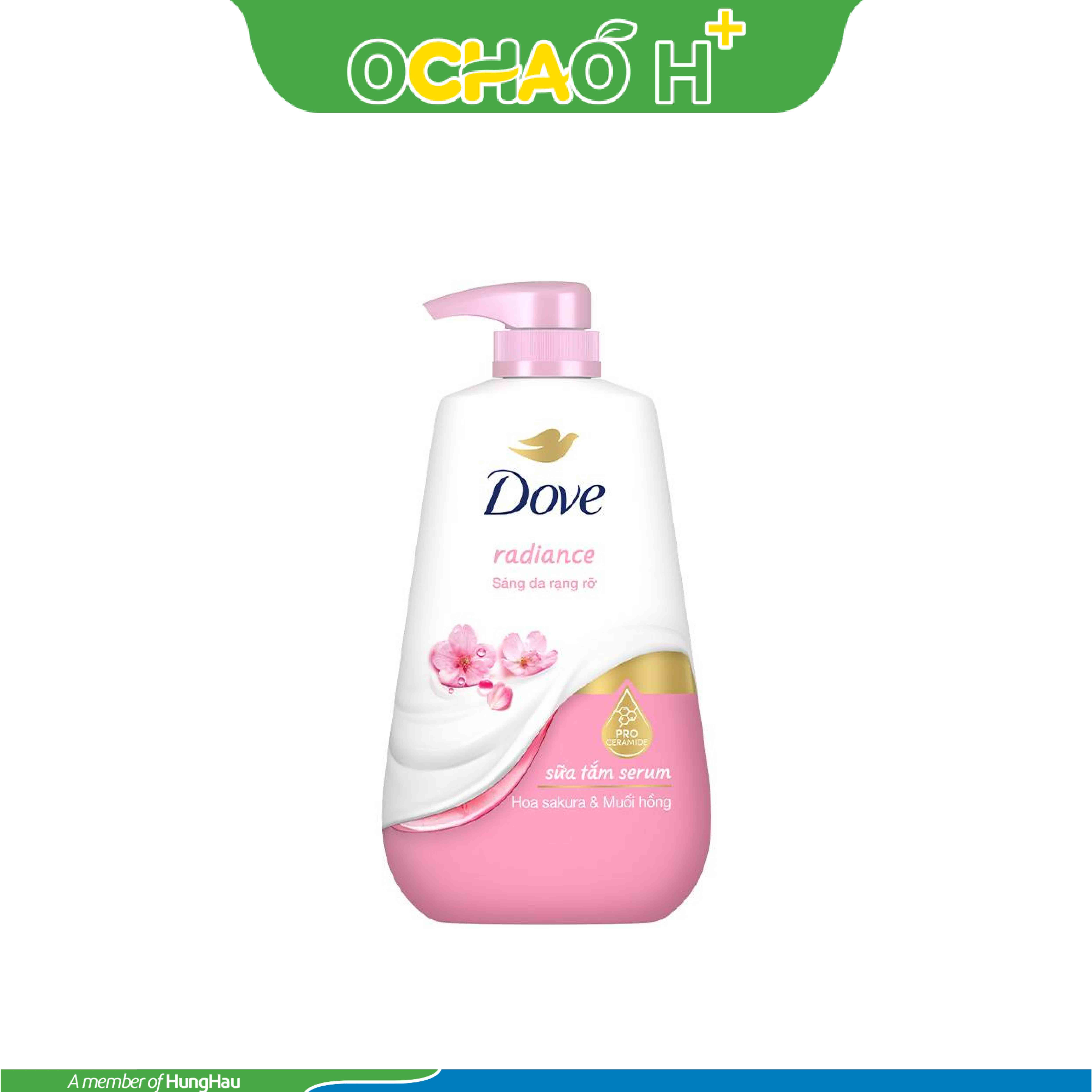 DOVE Sữa Tắm Serum Hương Hoa Muối Hồng Chai 500g