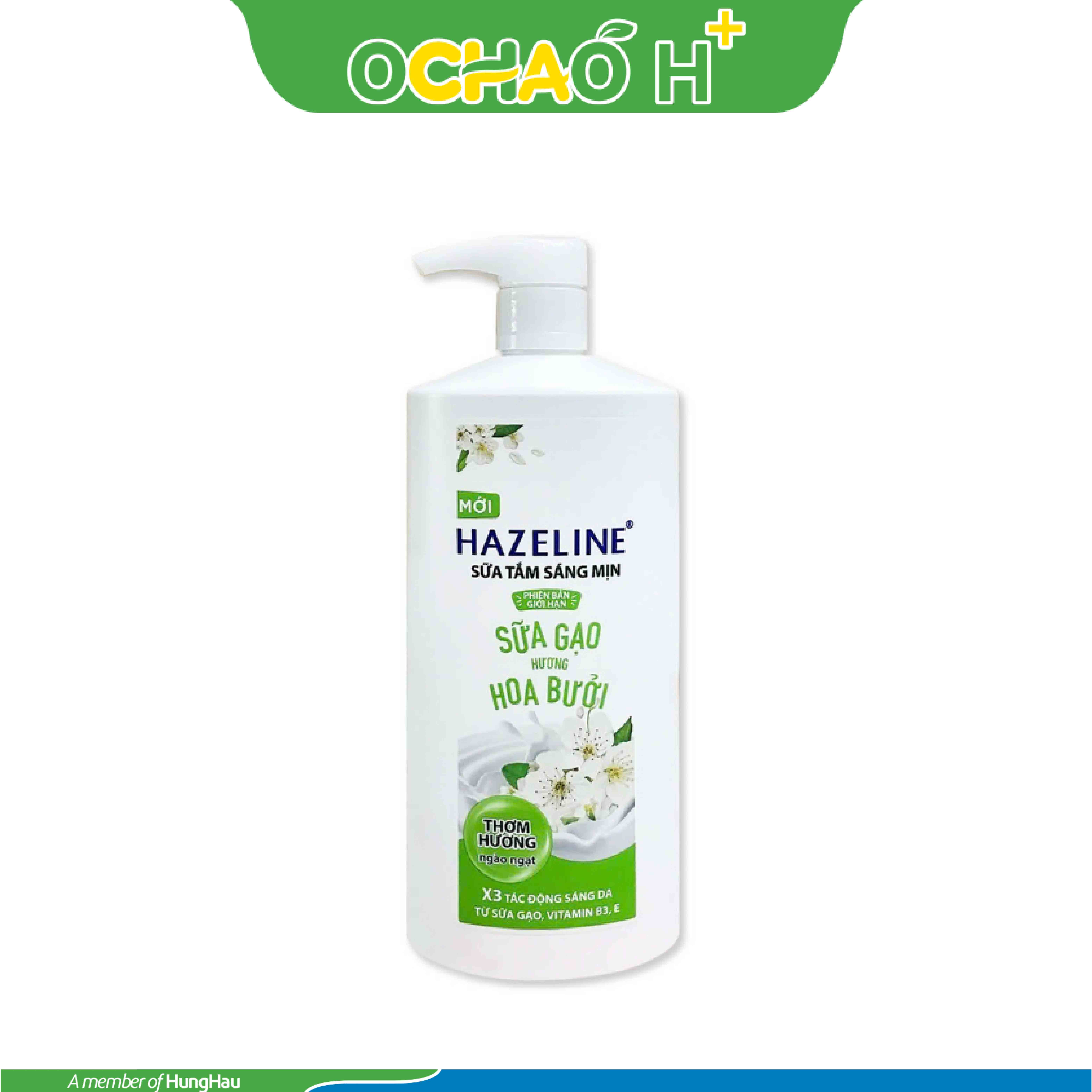 HAZELINE Sữa Tắm Fragrance Hương Sữa Gạo Hoa Bưởi Chai 800g