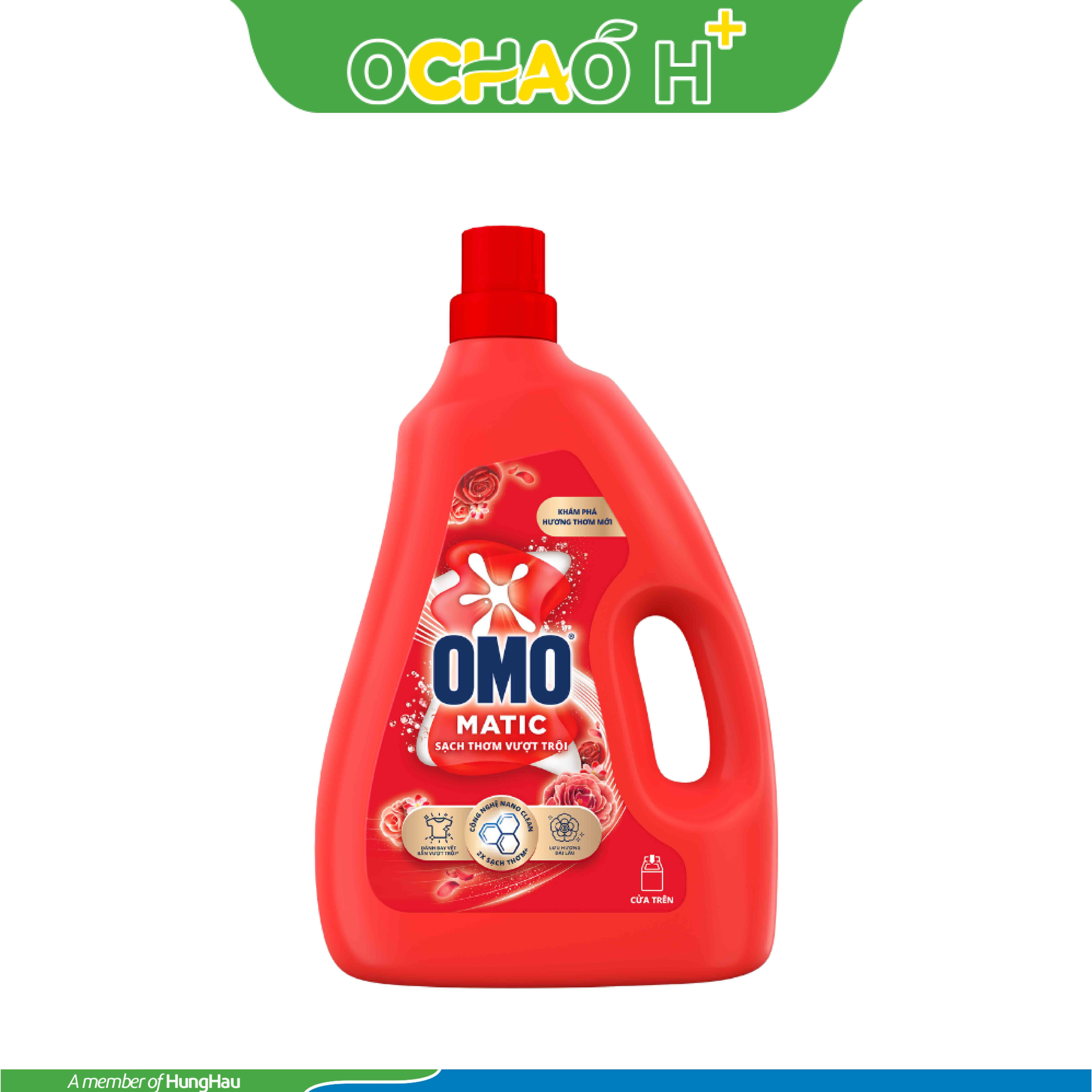 OMO Nước Giặt Matic Sạch Thơm Vượt Trội Chai 2.7Kg