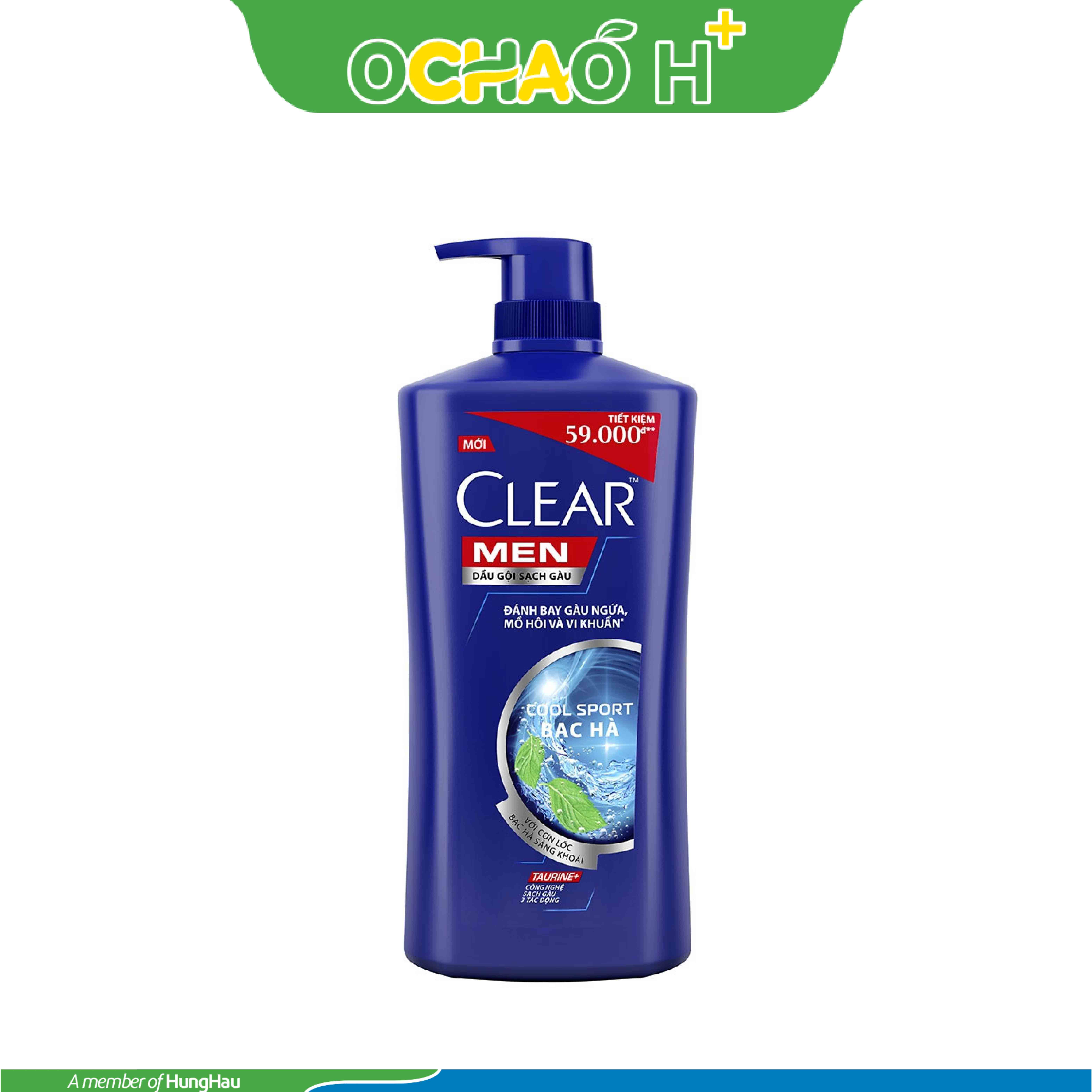 CLEAR MEN Dầu Gội Mát Lạnh Bạc Hà Chai 350g