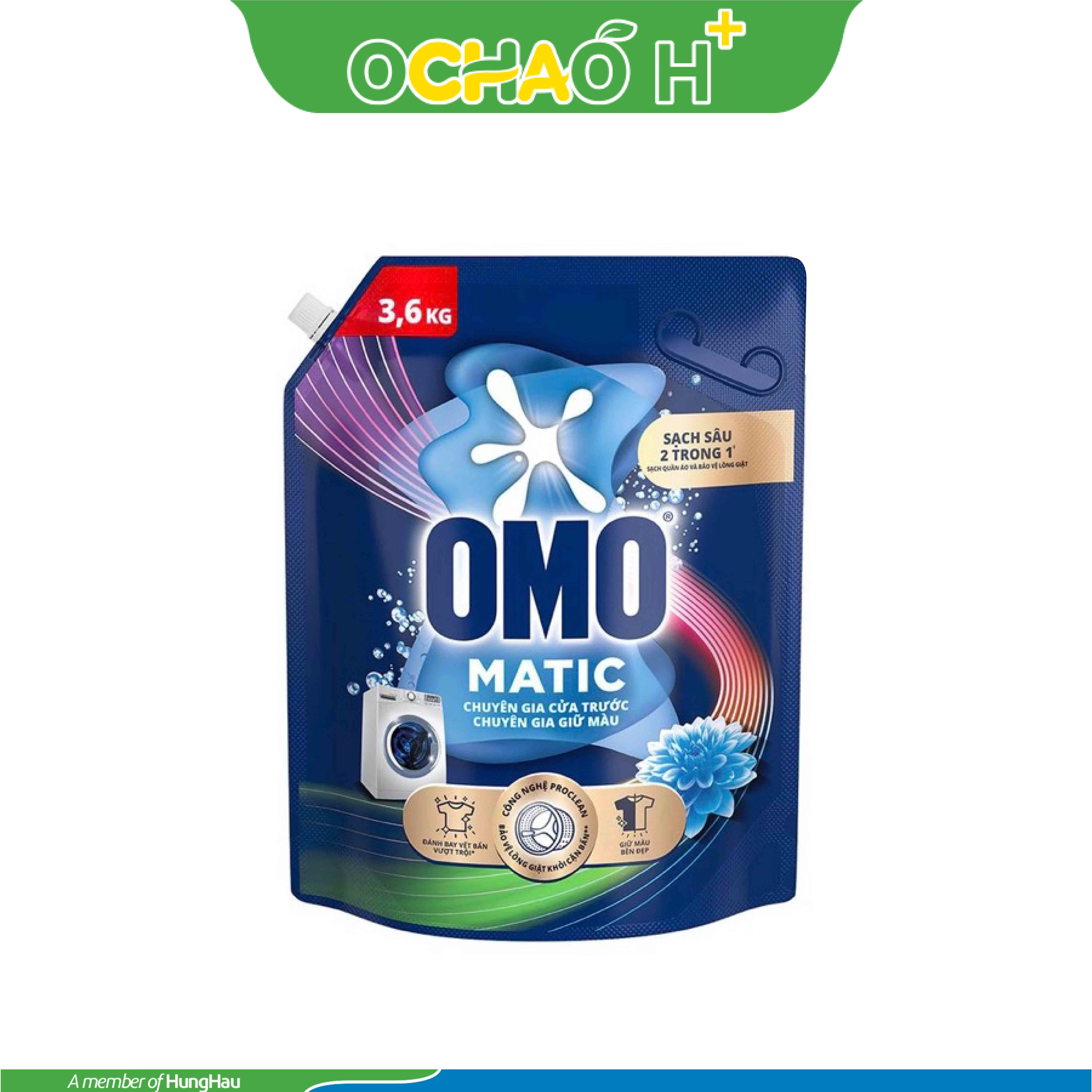OMO Nước giặc Cửa Trước Giữ Màu Gói 3.6kg 