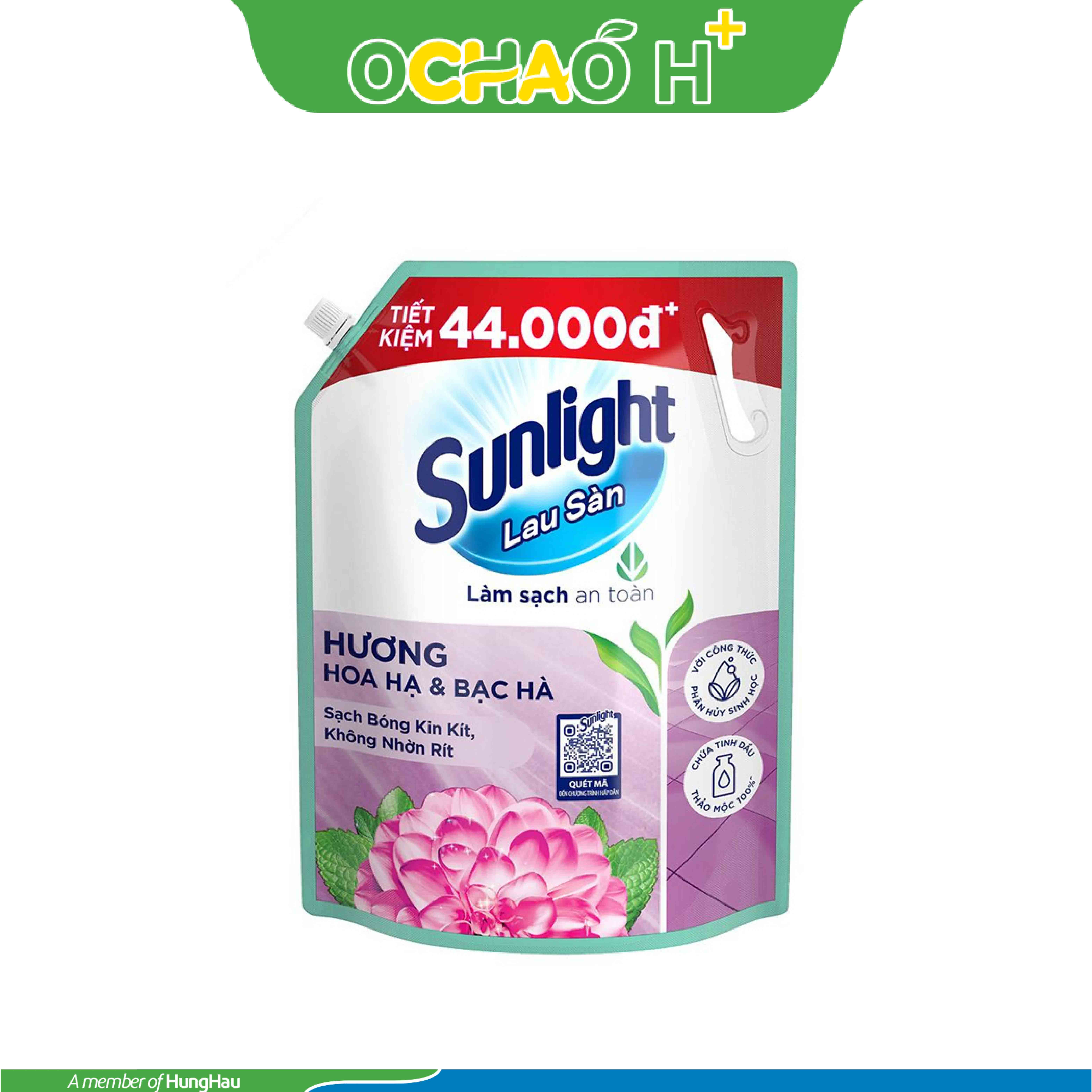 SUNLIGHT Nước lau sàn tinh dầu thảo mộc hoa hạ bạc hà Gói 3.6kg