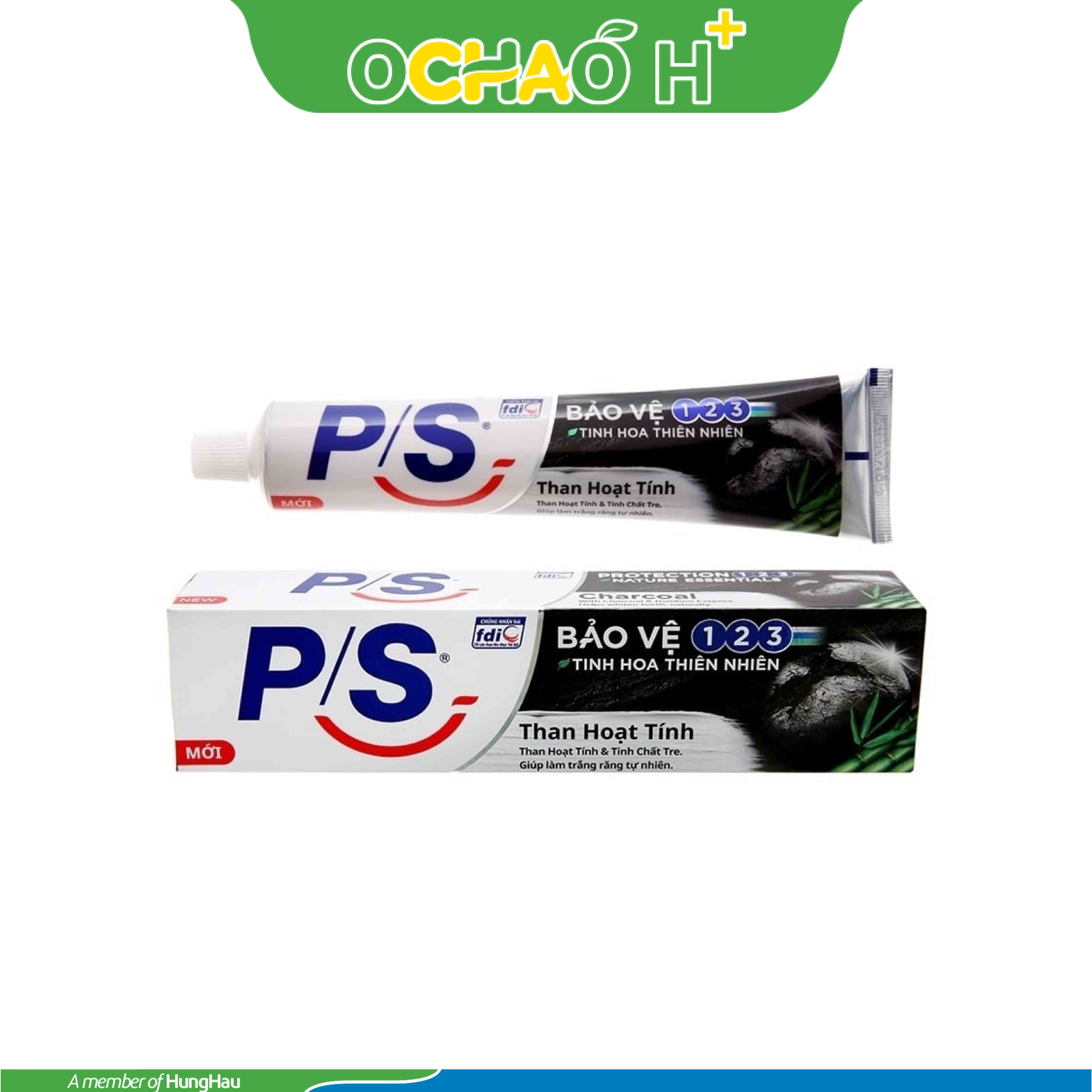 P/S Kem Đánh Răng TRẮNG RĂNG THAN HOẠT TÍNH & TRE Ống 180g