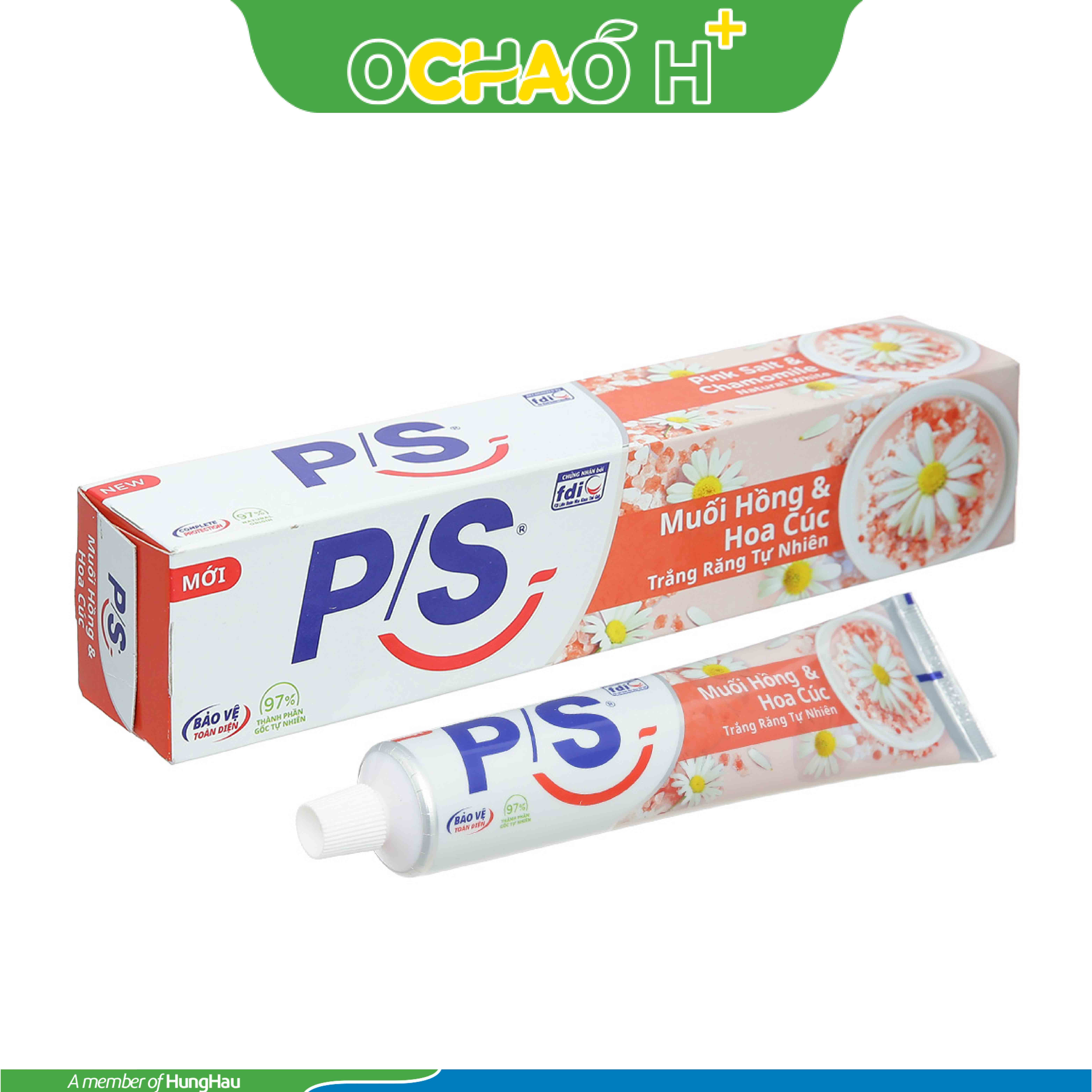 P/S Kem Đánh Răng Muối Hồng & Hoa Cúc Ống 180g