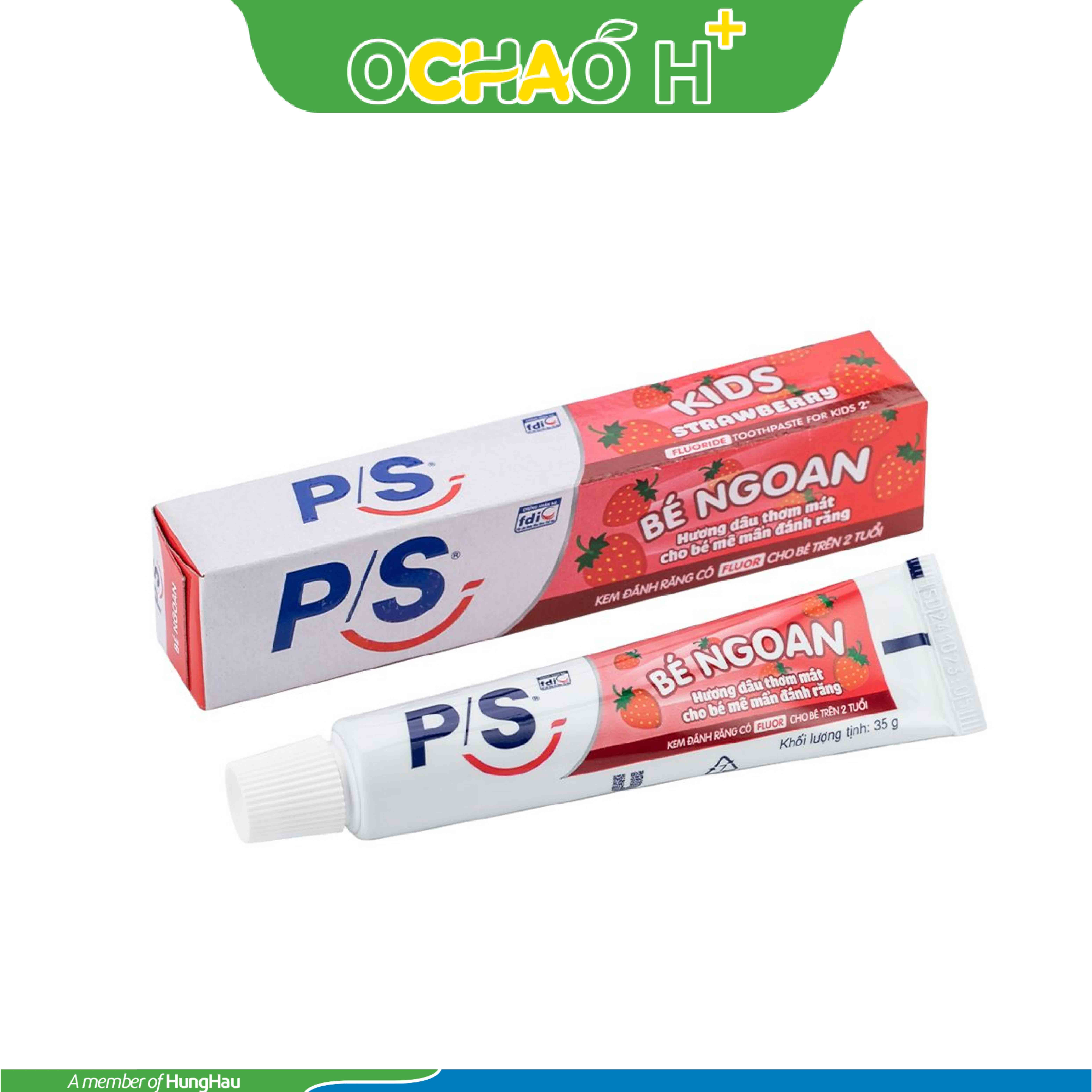 P/S Kem Đánh Răng Bé Ngoan Hương Dâu Ống 35g