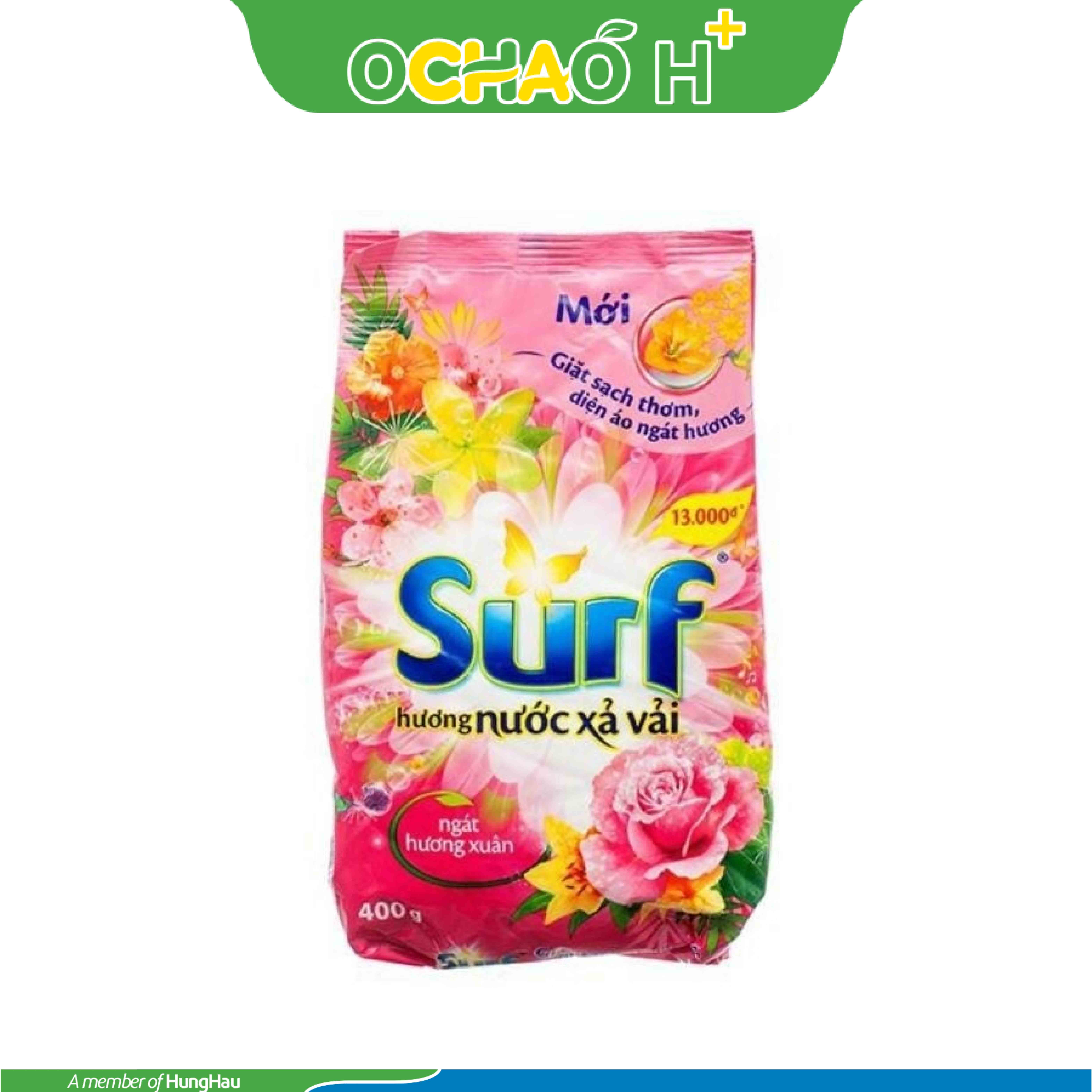 SURF Bột Giặt Hương Nước Xả Vải Ngát Hương Xuân Gói 380g