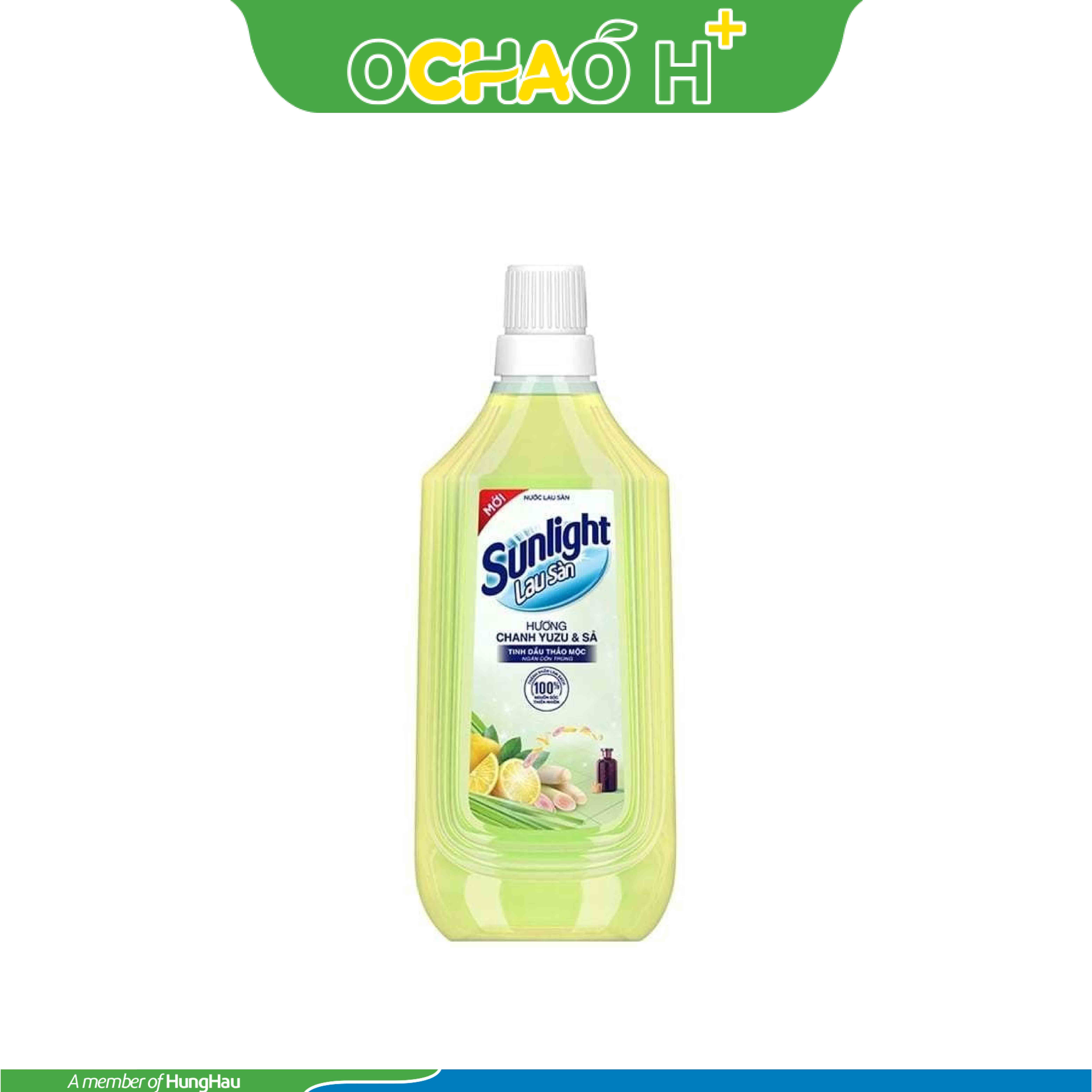 SUNLIGHT Nước Lau Sàn BIOSHIELD Hương Chanh Yuzu & Sả Chai 1kg