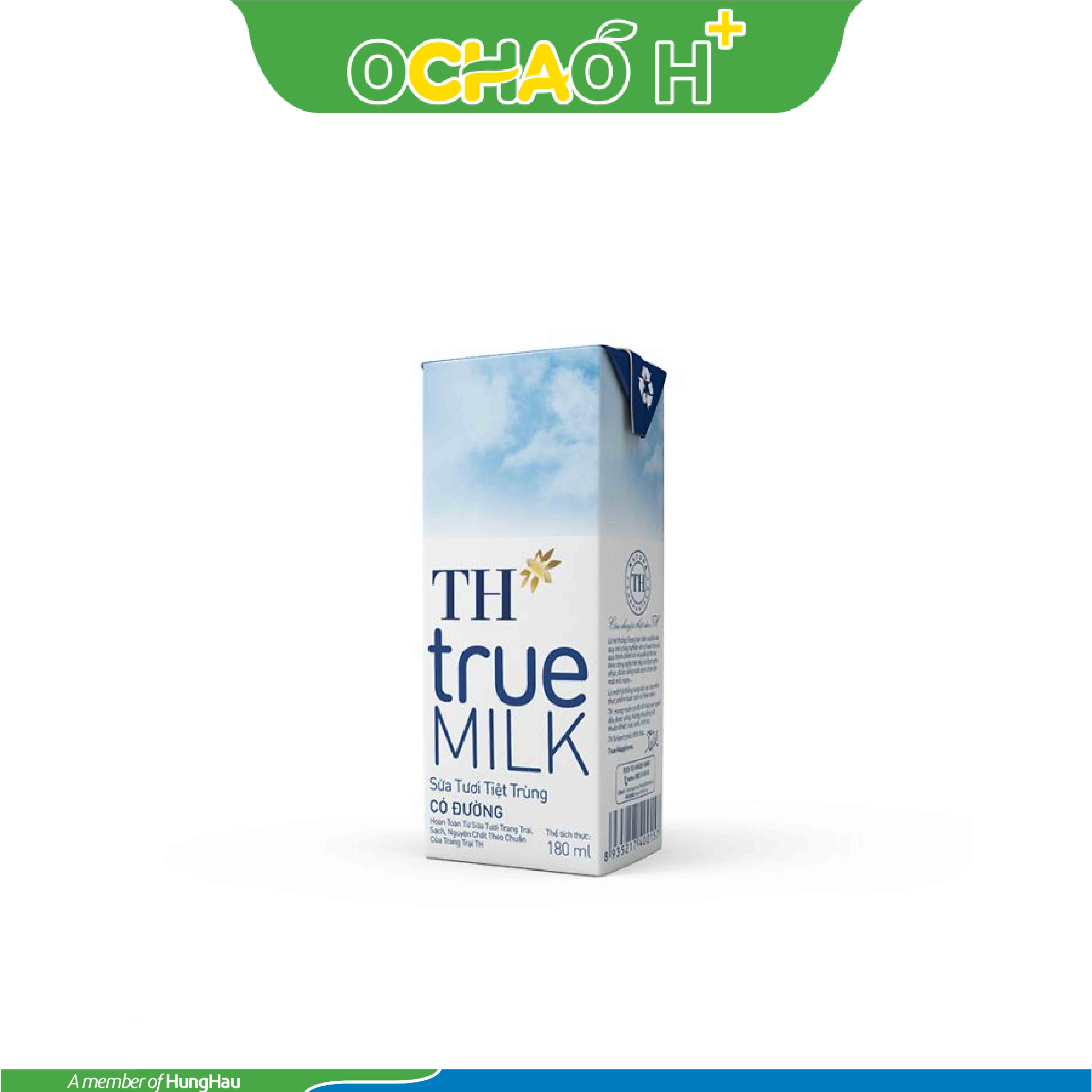 Sữa tươi tiệt trùng Có Đường TH true MILK Hộp 180ML