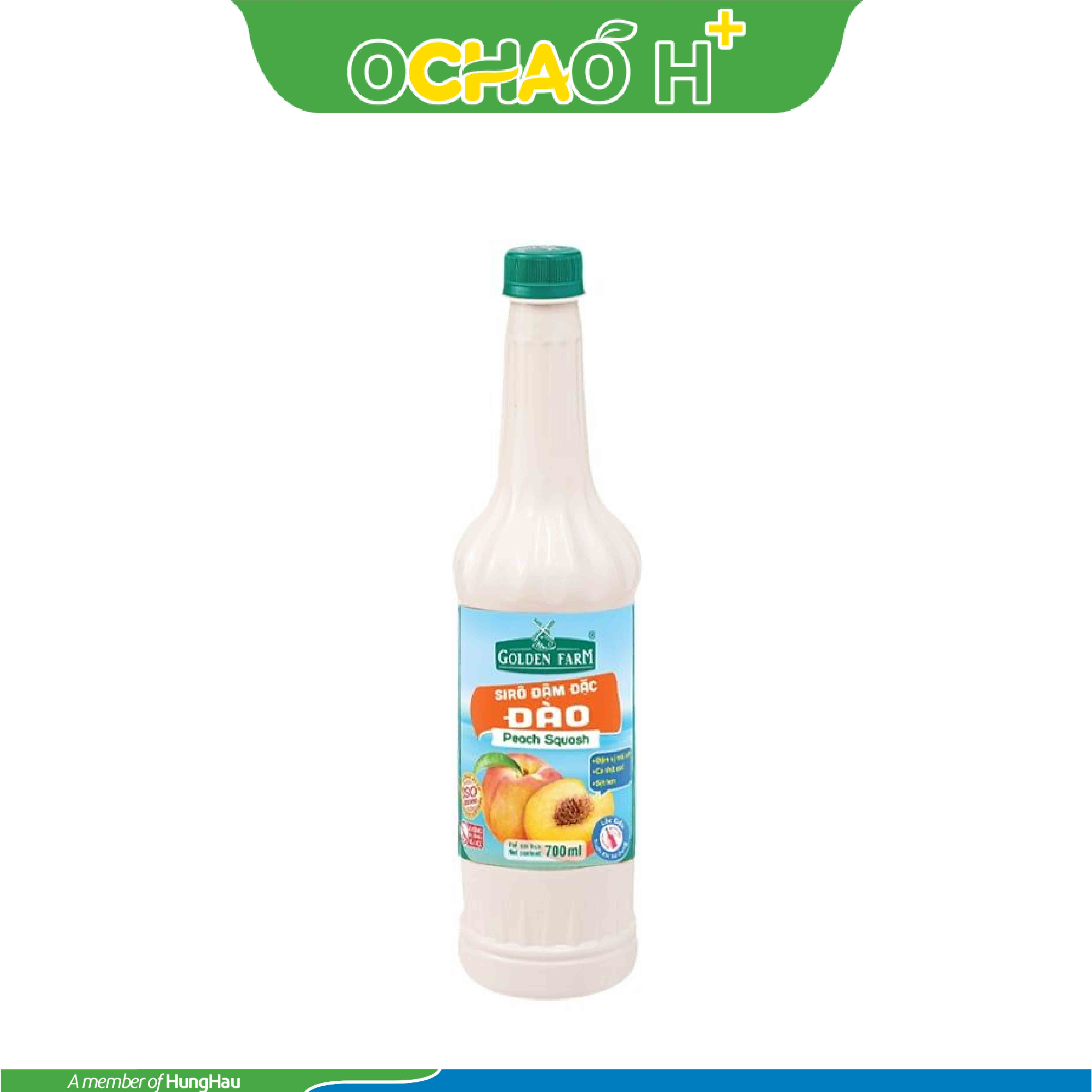 Sirô Đậm Đặc Đào - Golden Farm Chai 100Ml