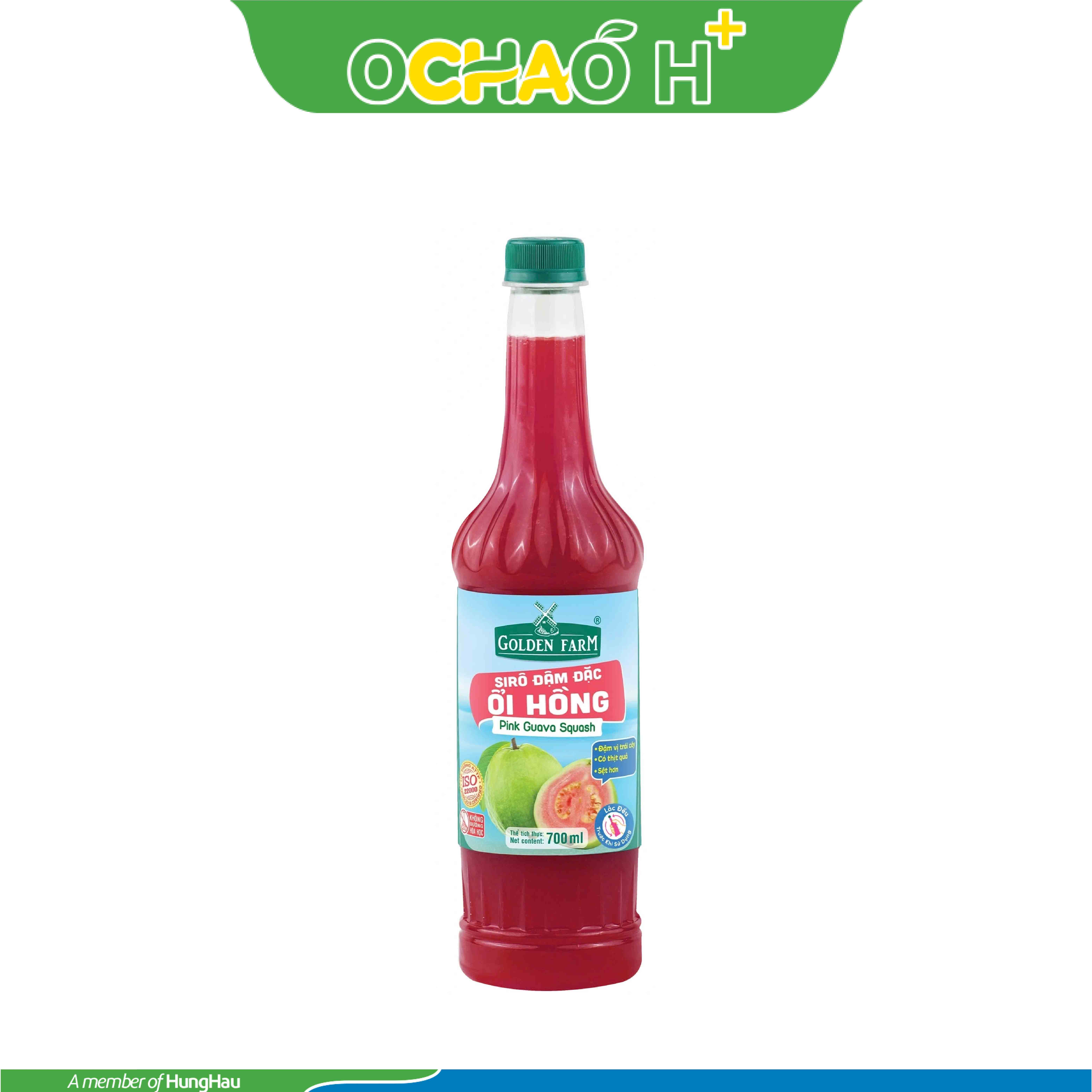 Sirô Đậm Đặc Ổi Hồng - Golden Farm Chai 100Ml