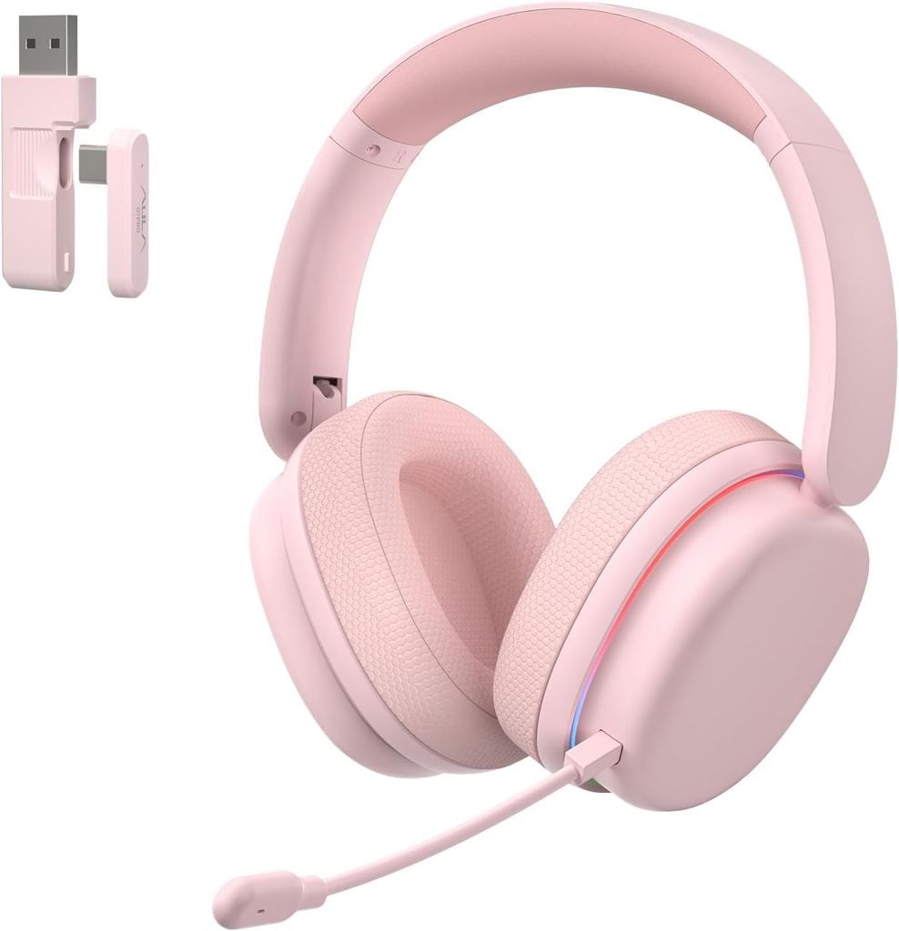 Tai nghe không dây gaming 3 mode Aula G7 PRO Màu Hồng