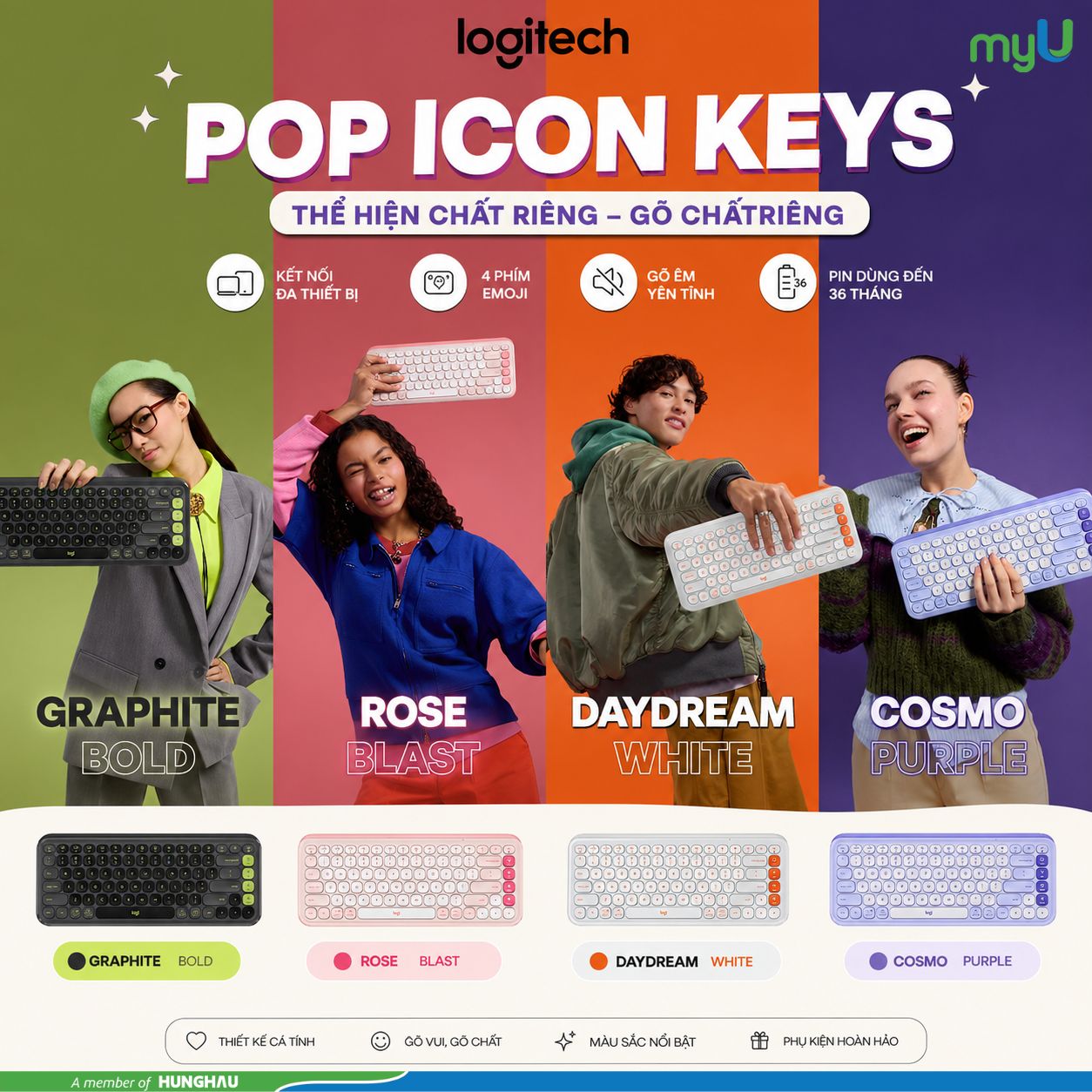 [TECH DEALS] "F5" GÓC LÀM VIỆC CÙNG LOGITECH POP ICON KEYS – ĐẸP, ÊM, THÔNG MINH!