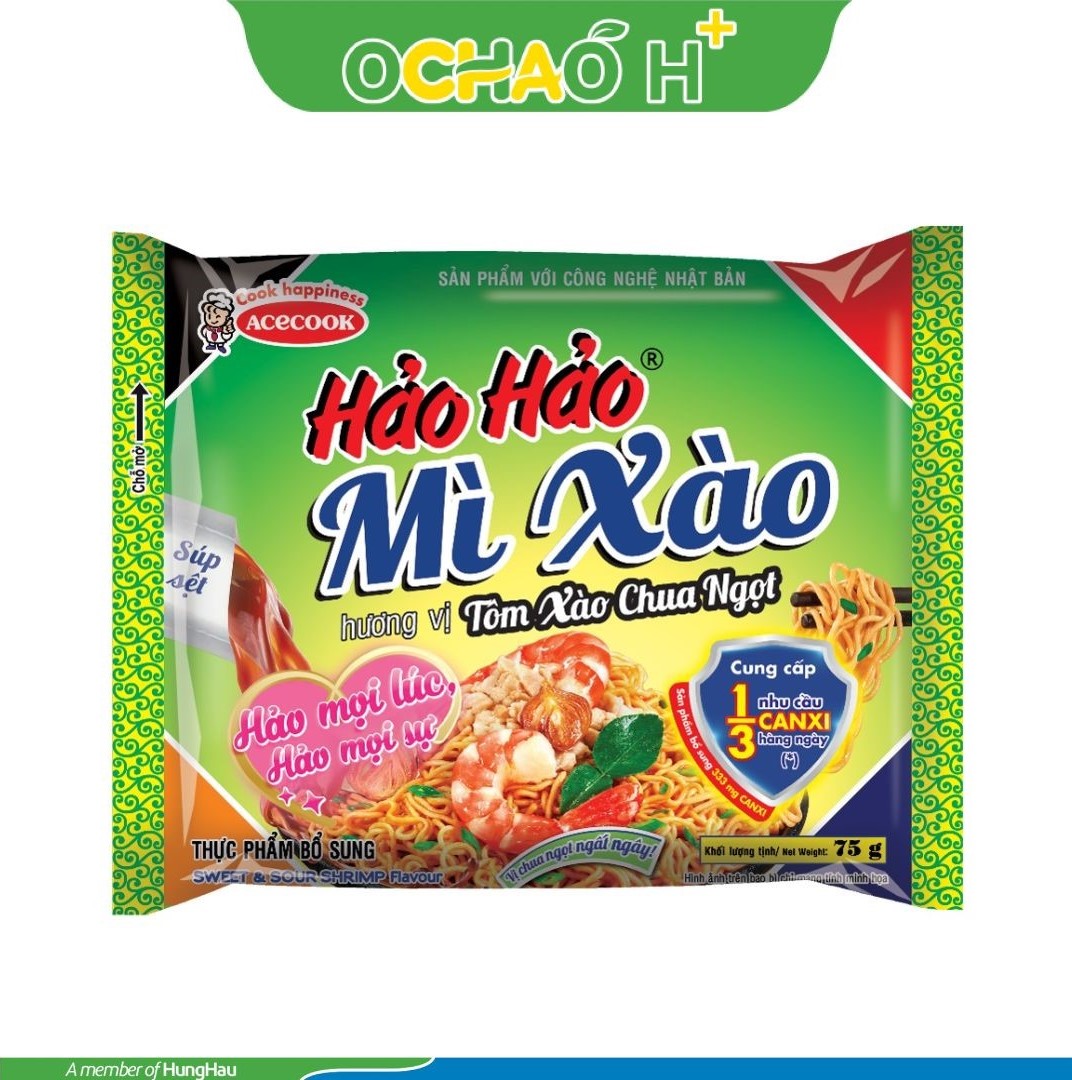 Mì hảo hảo tôm xào chua ngọt